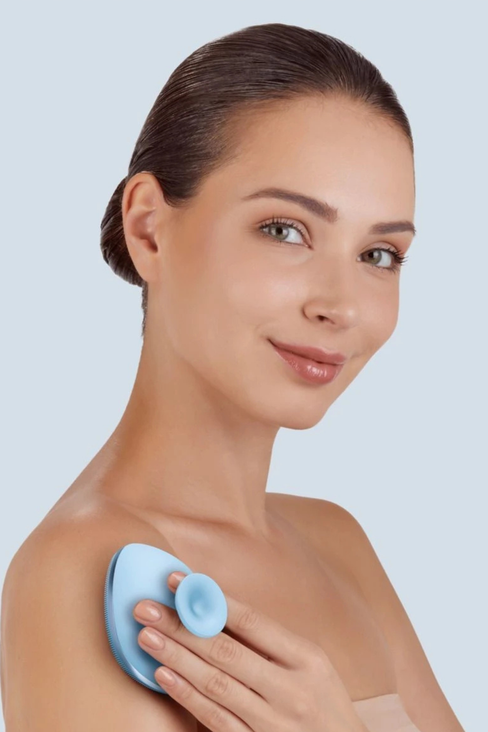 Geske-Metal Detaylı Yumuşak Silikonlu Vücut Temizleme Fırçası | Body Brush-Vücut Temizleyici-4-Milagron.com