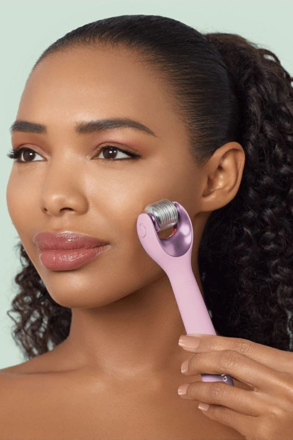 Geske-Mikro İğneli, Buz Başlığı, Pembe Kuvars Başlıklı Dermaroller Cihaz | Micro Needle Face Roller-Cilt Bakım Aletleri-12-Milagron.com