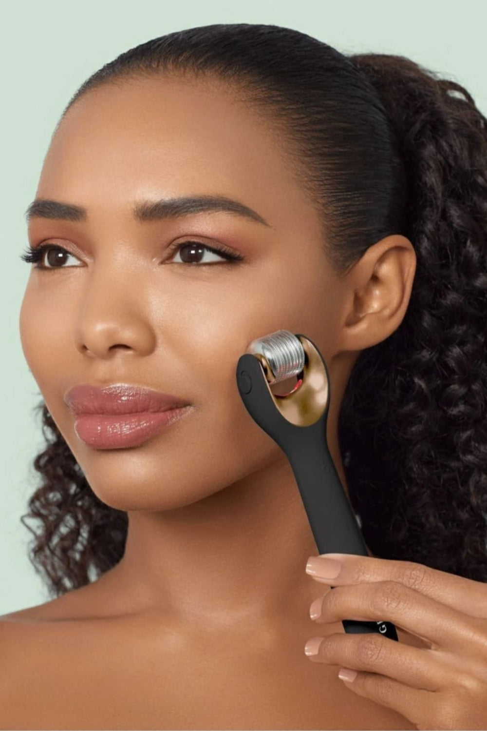 Geske-Mikro İğneli, Buz Başlığı, Pembe Kuvars Başlıklı Dermaroller Cihaz | Micro Needle Face Roller-Cilt Bakım Aletleri-21-Milagron.com