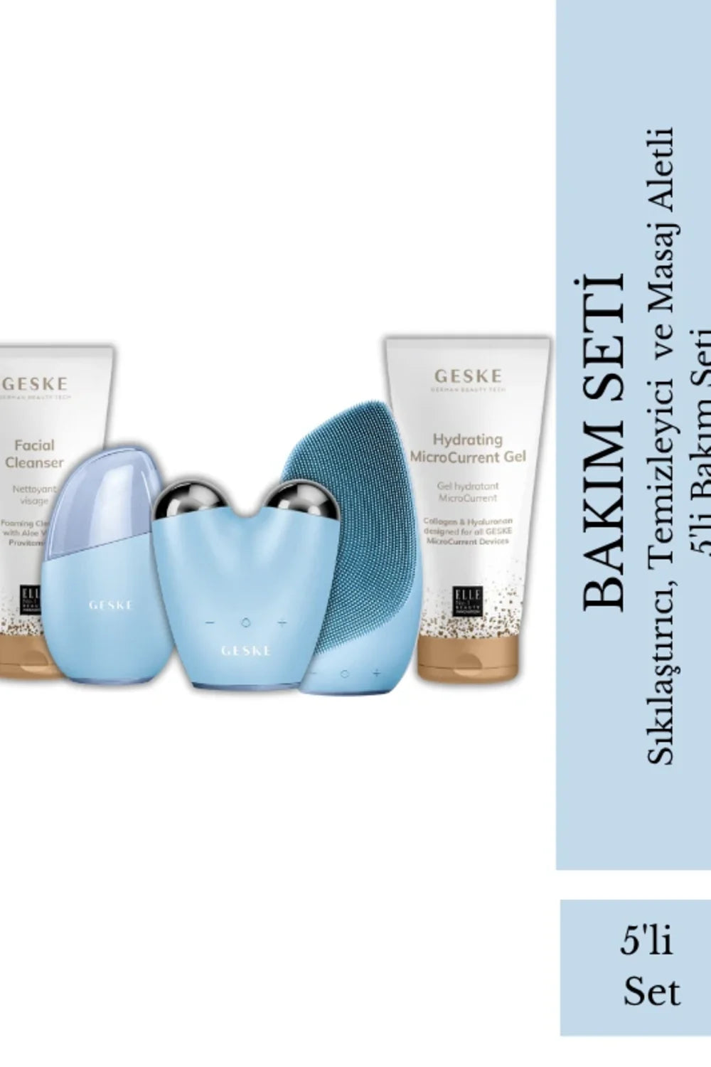 Geske-Sıkılaştırıcı , Temizleyici Ve Masaj Aletli 5'li Bakım Seti-Cilt Bakım Aletleri-6-Milagron.com