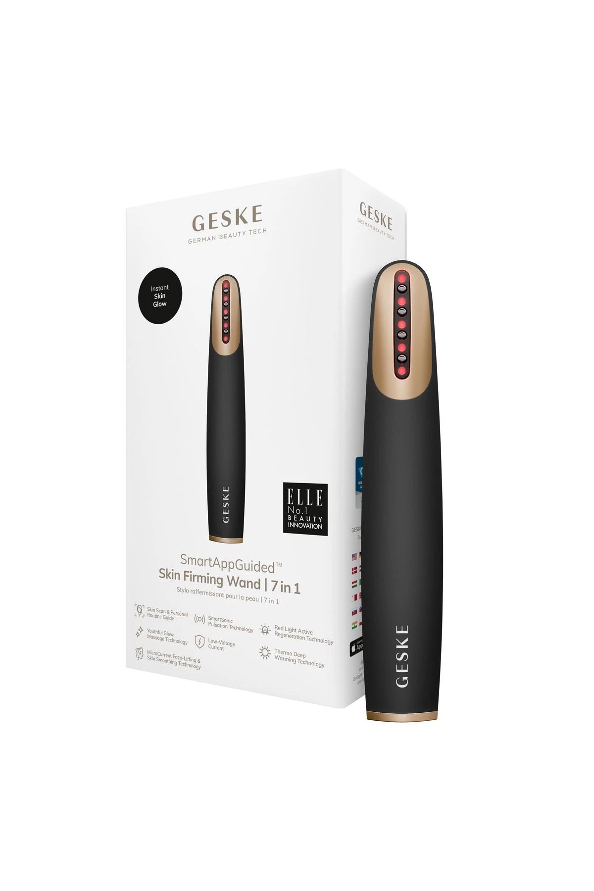 Geske-Titreşimli Kırmızı Led Terapili Sıkılaştırıcı Yüz Bakım Cihazı | Skin Firming Wand-Cilt Bakım Aletleri-1-Milagron.com