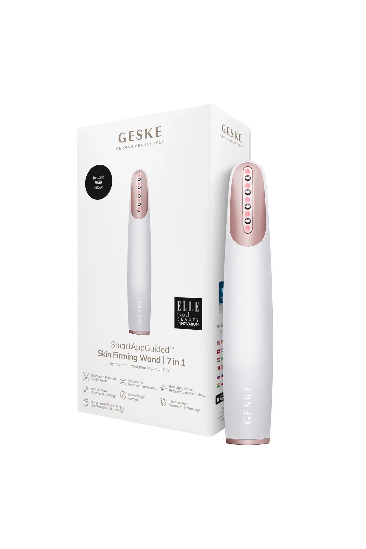 Geske-Titreşimli Kırmızı Led Terapili Sıkılaştırıcı Yüz Bakım Cihazı | Skin Firming Wand-Cilt Bakım Aletleri-29-Milagron.com