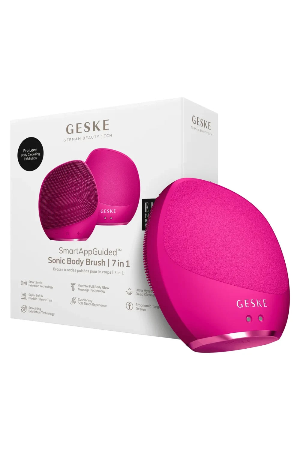 Geske-Titreşimli Vücut Fırçası Ve Yoğun Eksfoliyatör | Sonic Body Brush & Intensive Exfoliator-Cilt Bakım Aletleri-21-Milagron.com