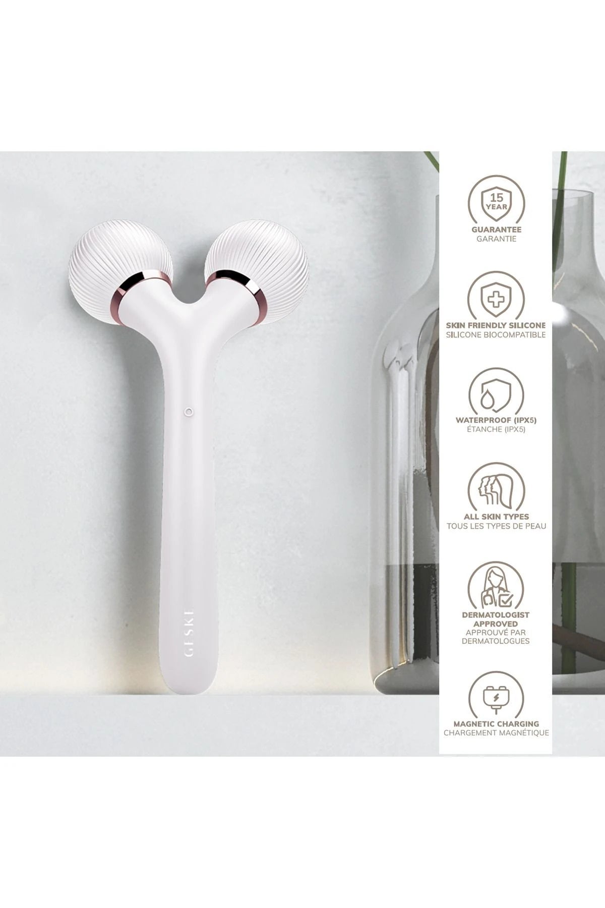 Geske-Titreşimli Yüz Şekillendirici Ve Vücüt Bakım Roller Cihazı | Sonic Facial & Body Roller-Cilt Bakım Aletleri-4-Milagron.com