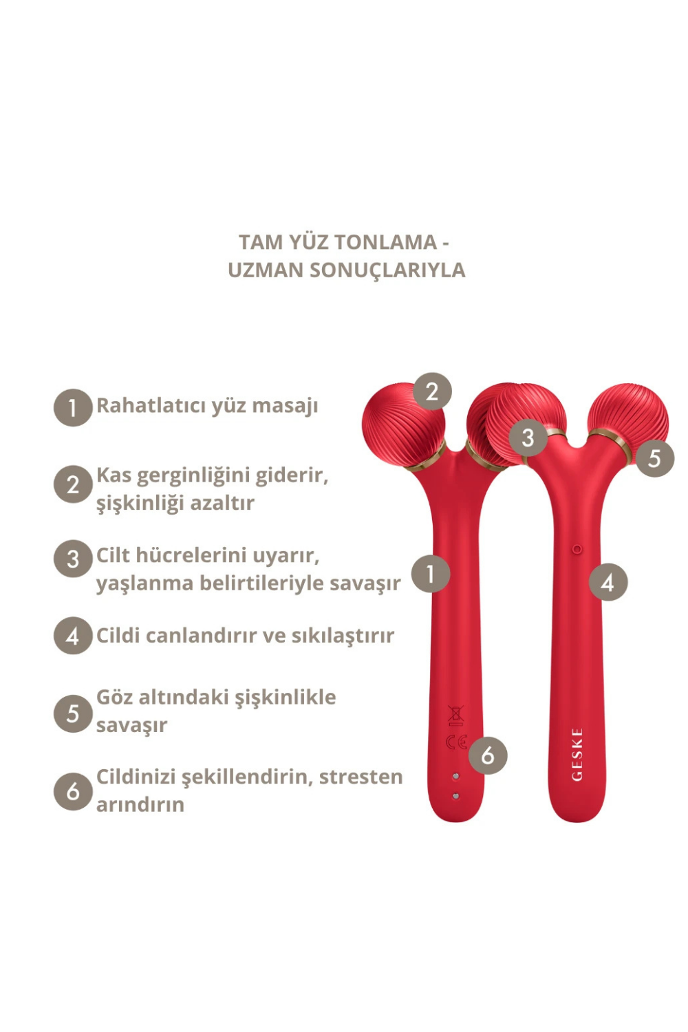 Geske-Titreşimli, Yüz şekillendirici Roller Masaj Cihazı | Sonic Facial Roller-Cilt Bakım Aletleri-15-Milagron.com