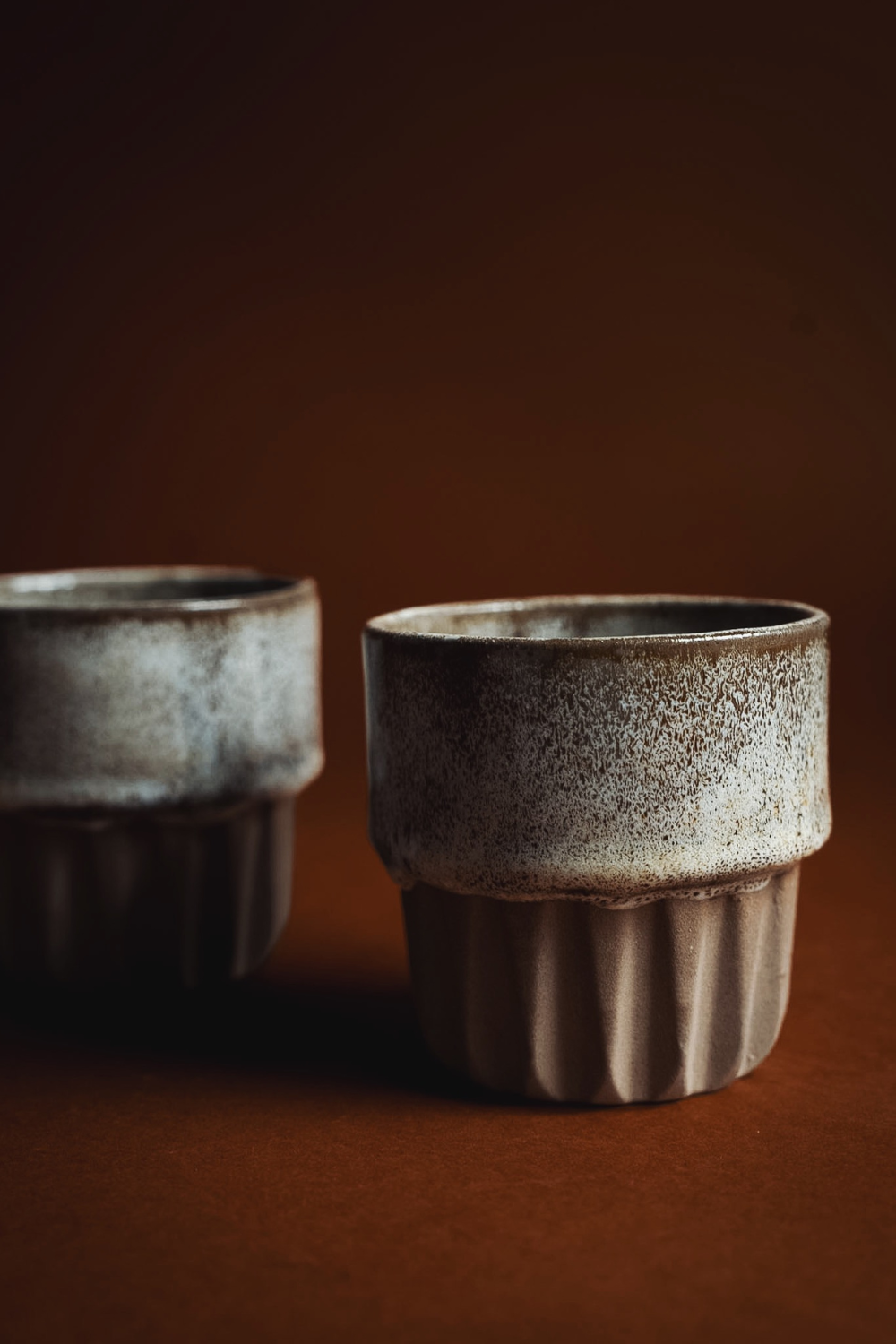Orin Stoneware Bardak – Gri & Kahve & Beyaz - 4