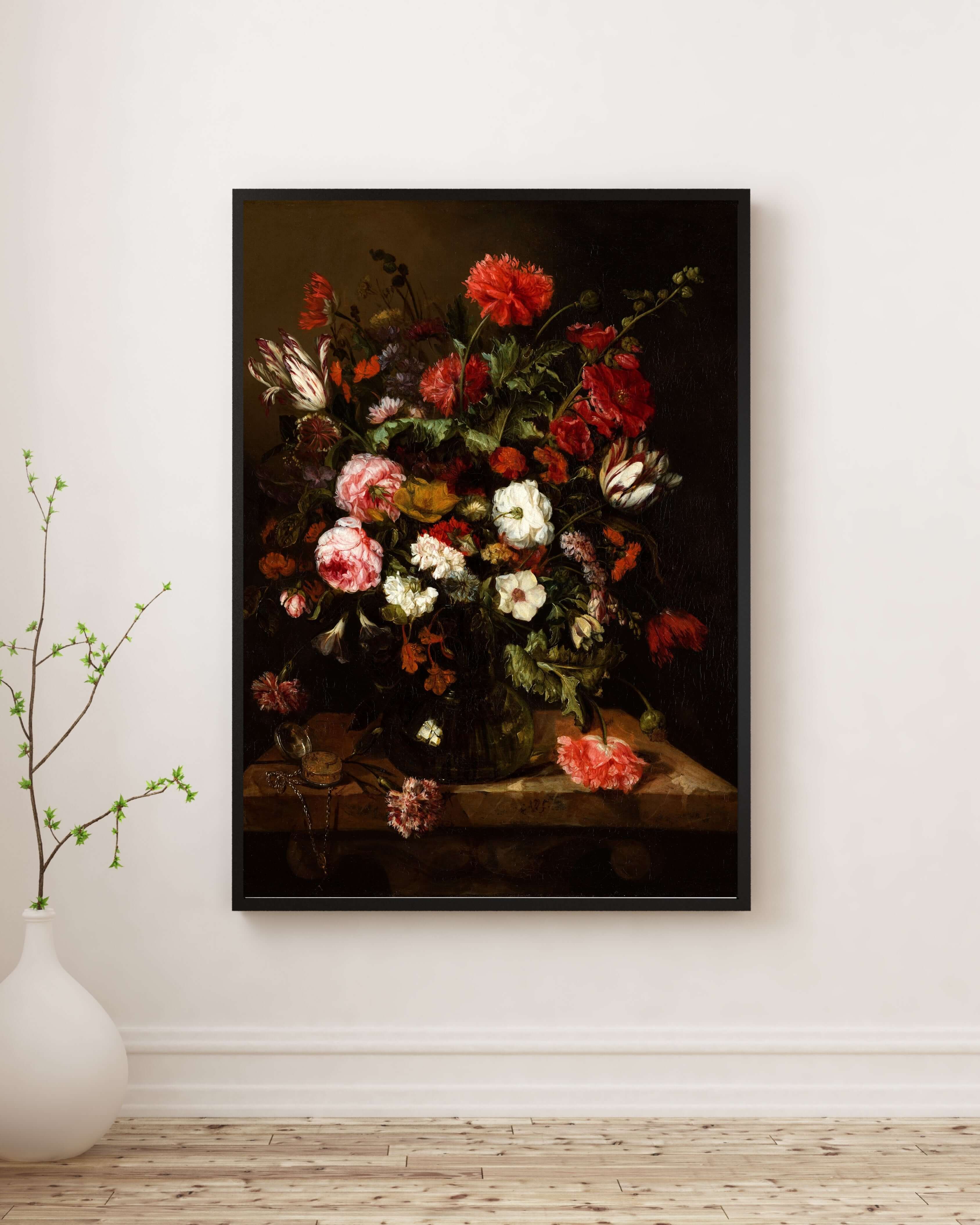 Abraham Van Beijeren - Saatli Çiçek Natürmortu