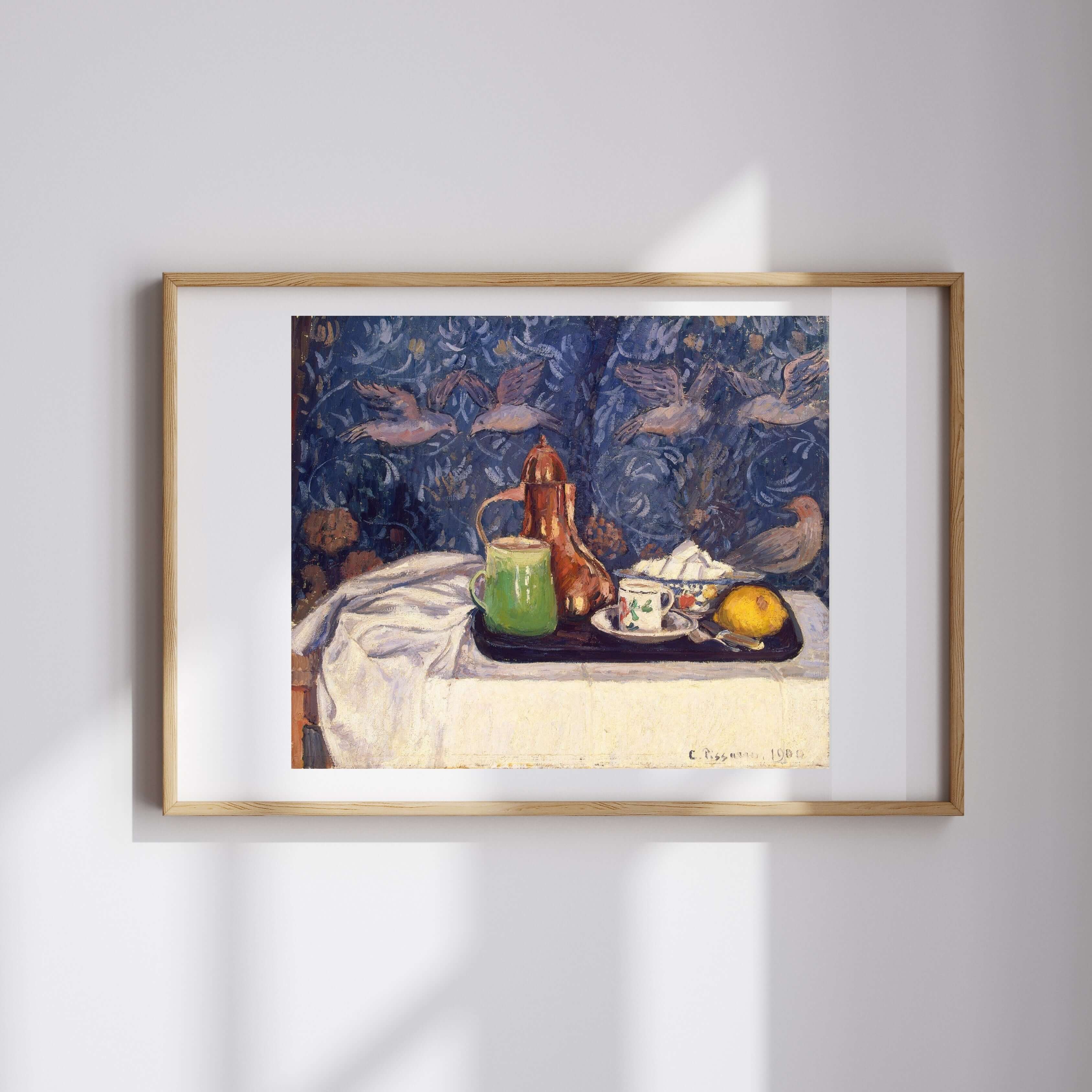 Camille Pissarro - Kahve Demliği Ile Natürmort