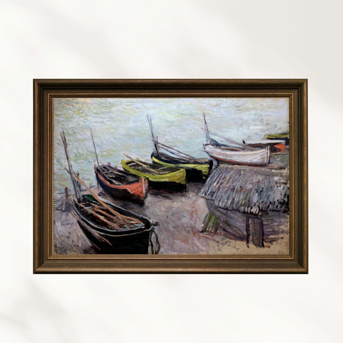 Claude Monet - Étretat Sahilinde Tekneler