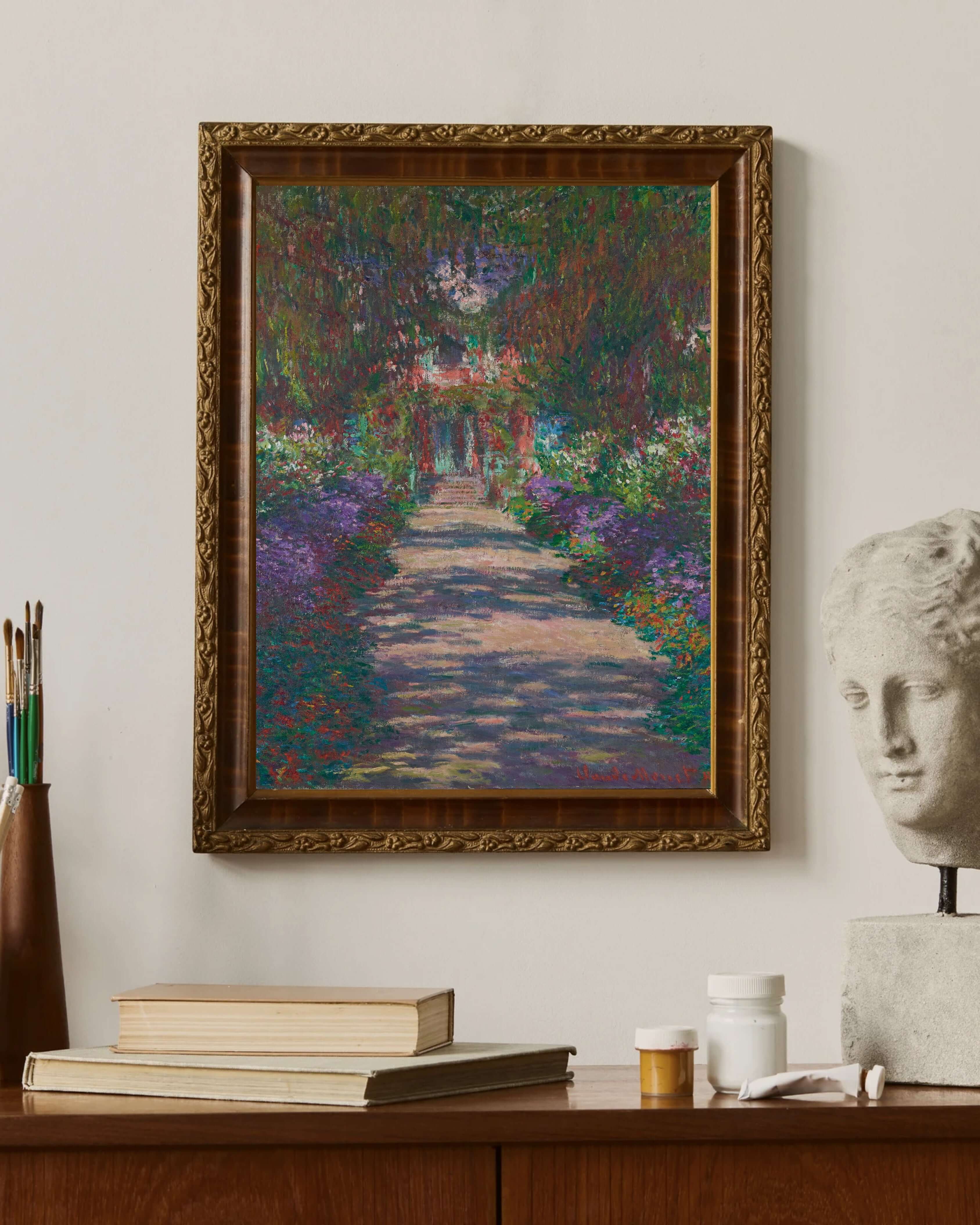 Claude Monet - Giverny’De Monet’Nin Bahçesinde Bir Yol