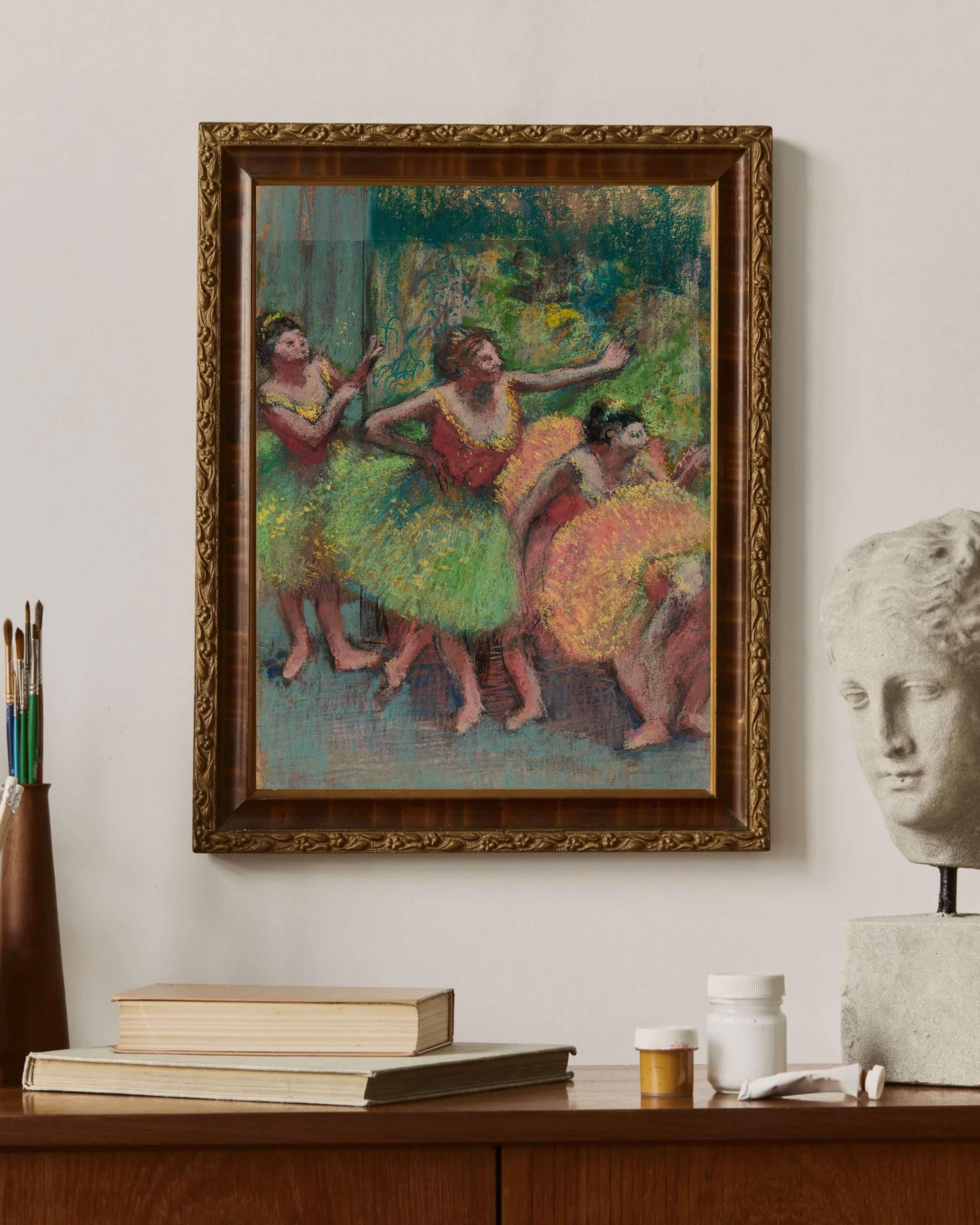 Edgar Degas - Yeşil Ve Sarı Dansçılar