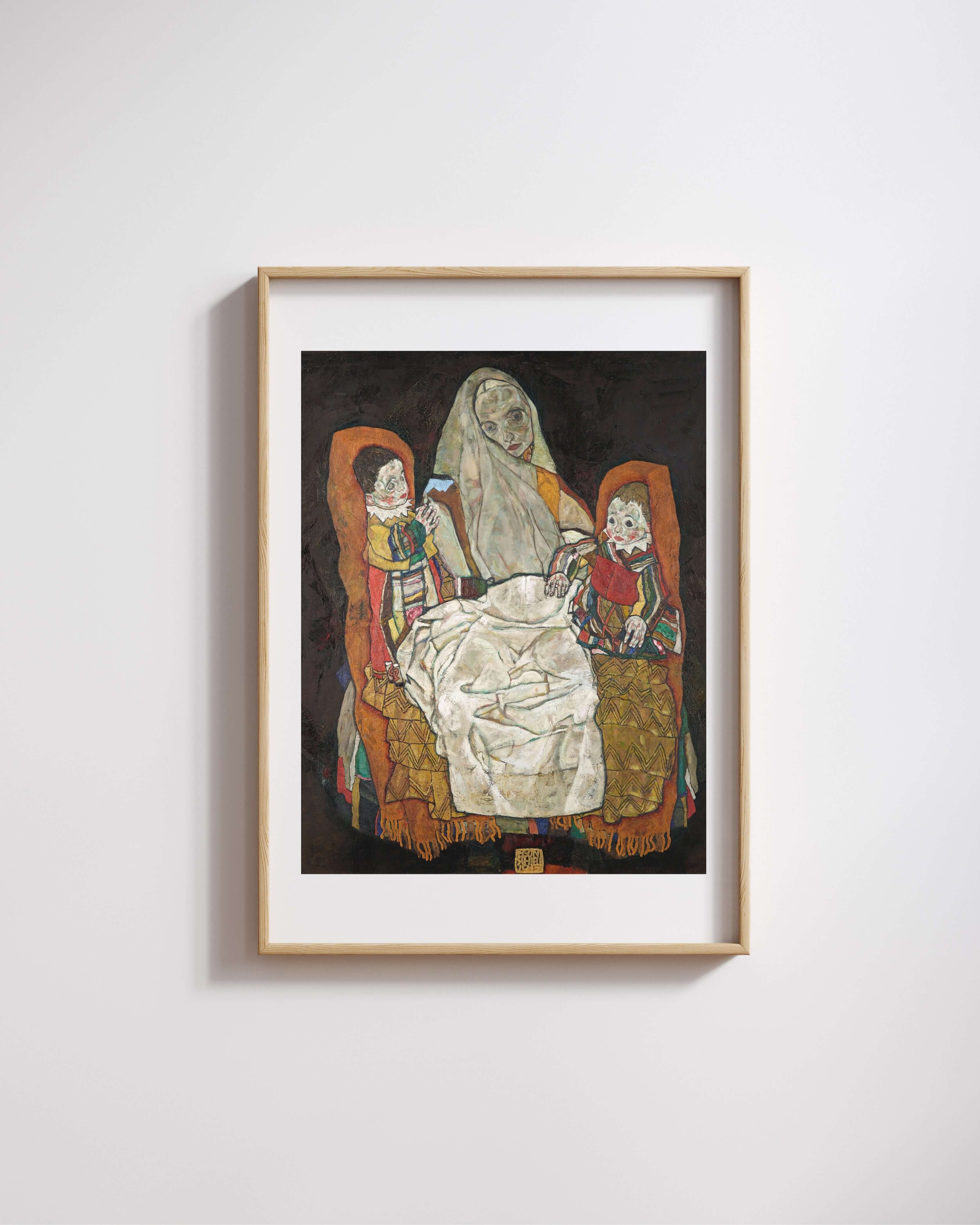Egon Schiele - İKi Çocuklu Anne Iii