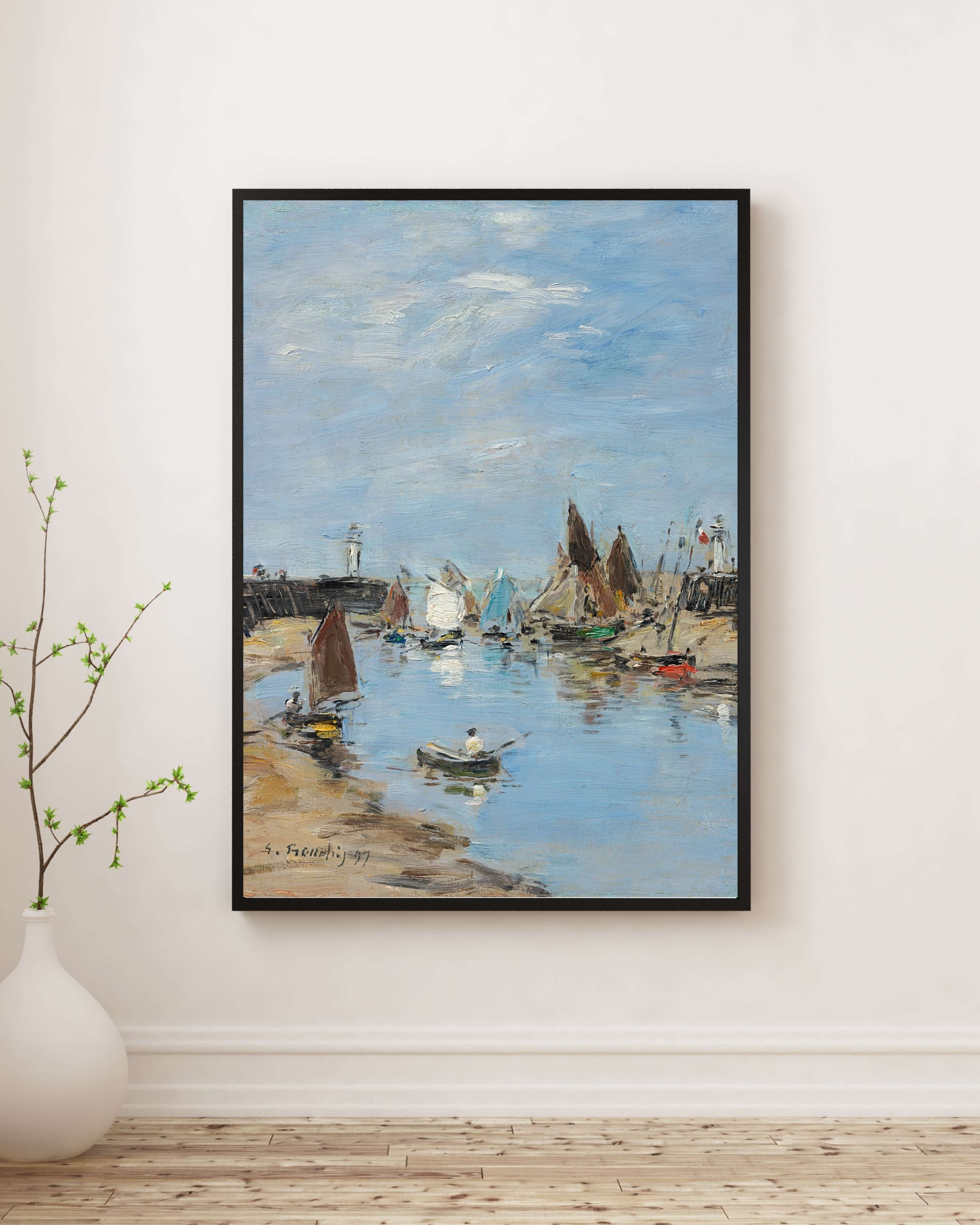 Eugène Boudin - Trouville Dalgakıranlar Alçak Gelgit