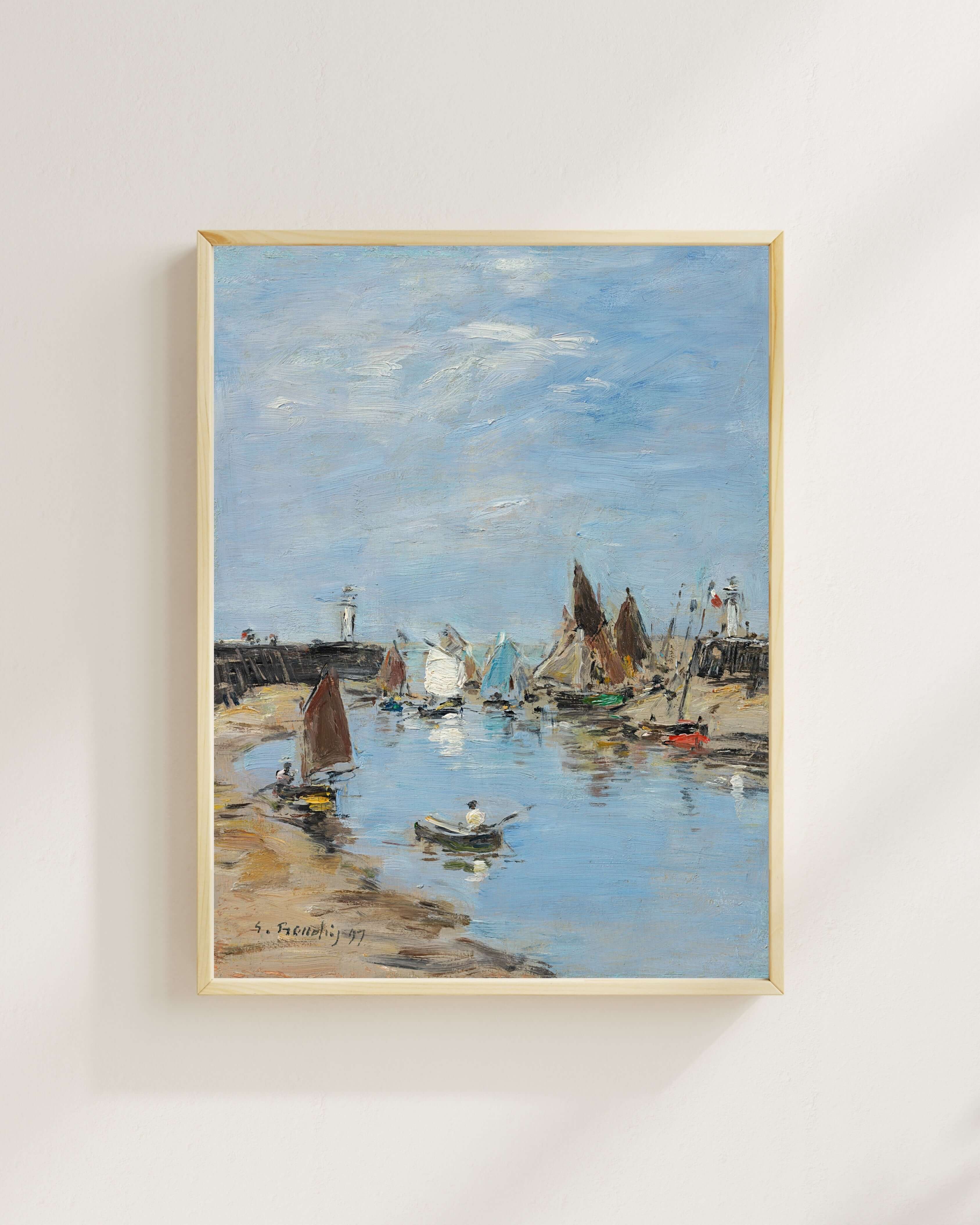 Eugène Boudin - Trouville Dalgakıranlar Alçak Gelgit
