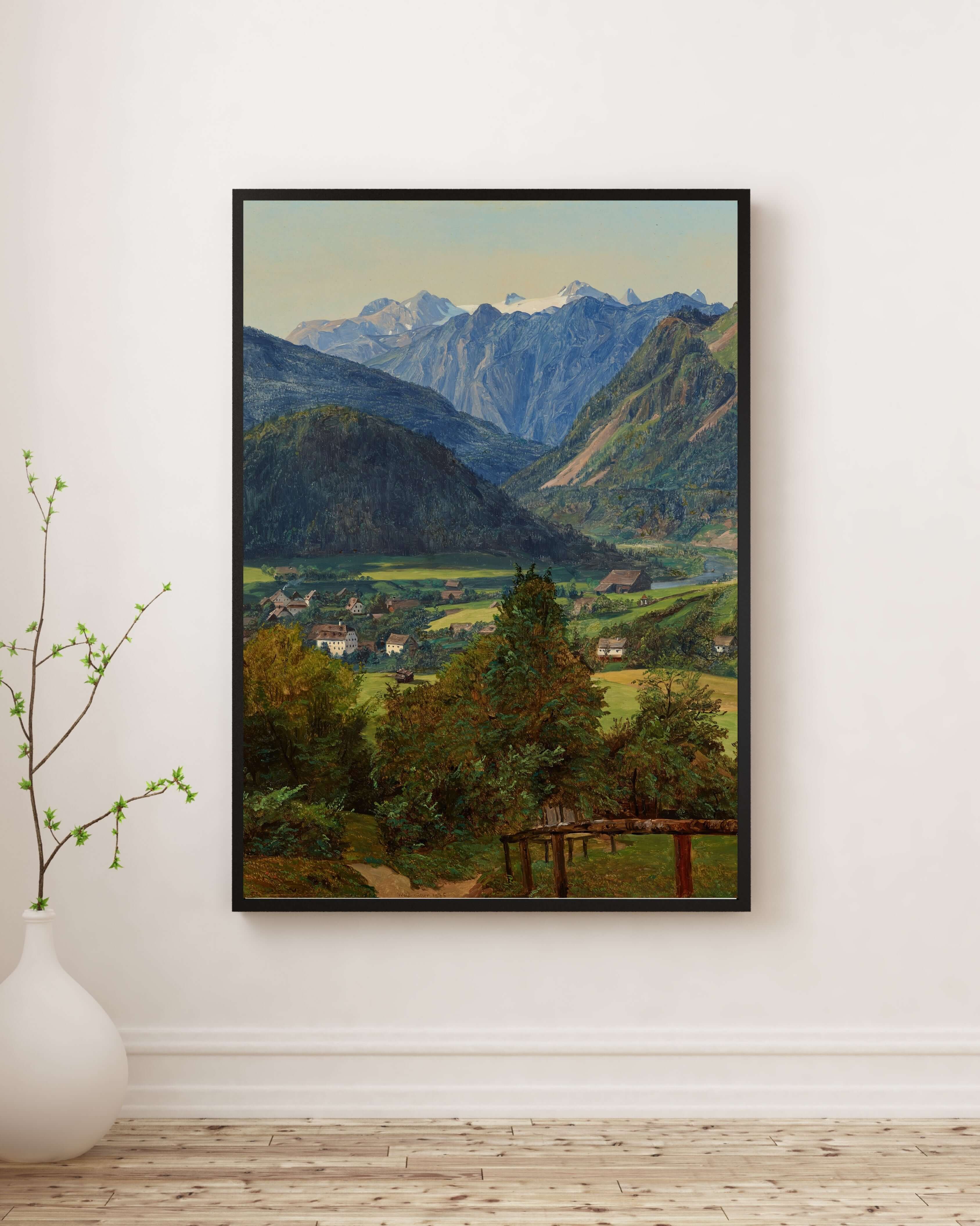 Ferdinand Georg Waldmüller - Sophien-Doppelblick Yakınından Dachstein Manzarası