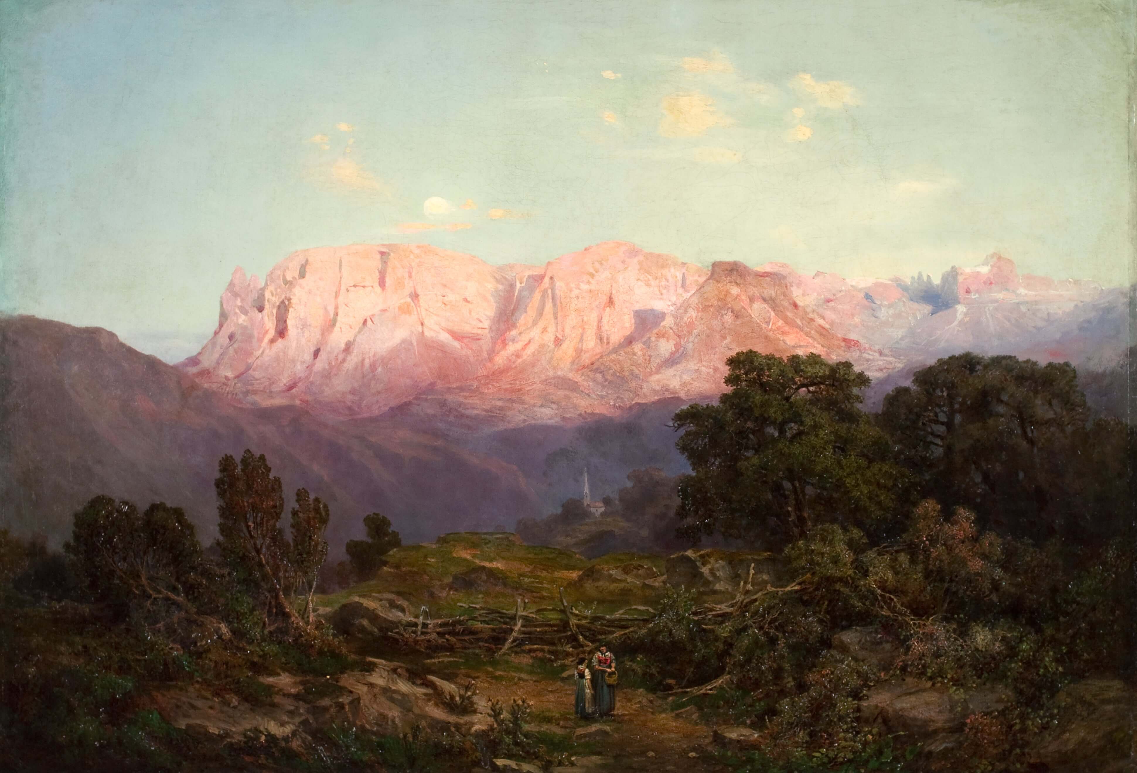Gottfried Seelos - Rampeun’Dan Görülen Schlern Ve Rosengarten