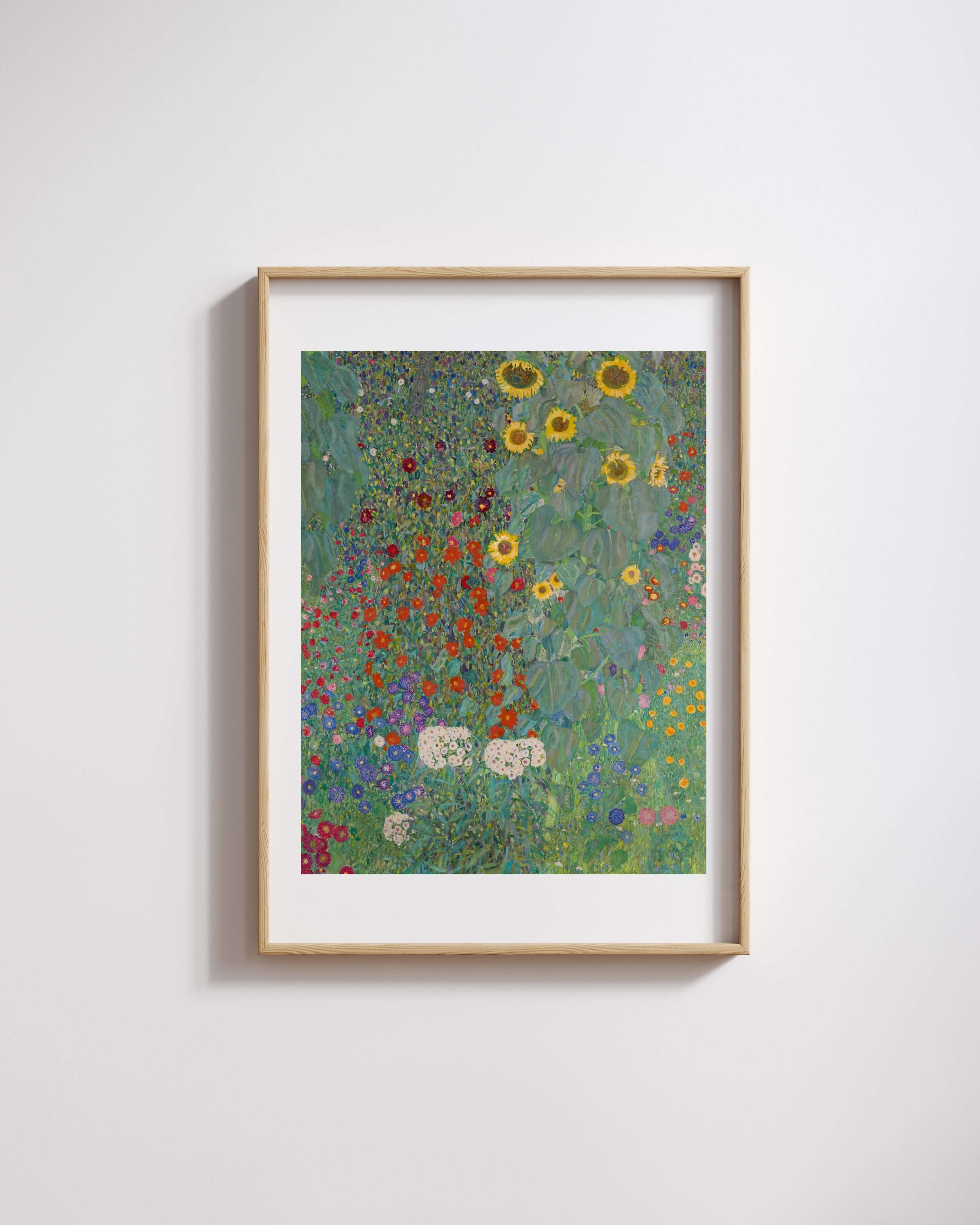 Gustav Klimt - Ayçiçekli Kır Evi Bahçesi