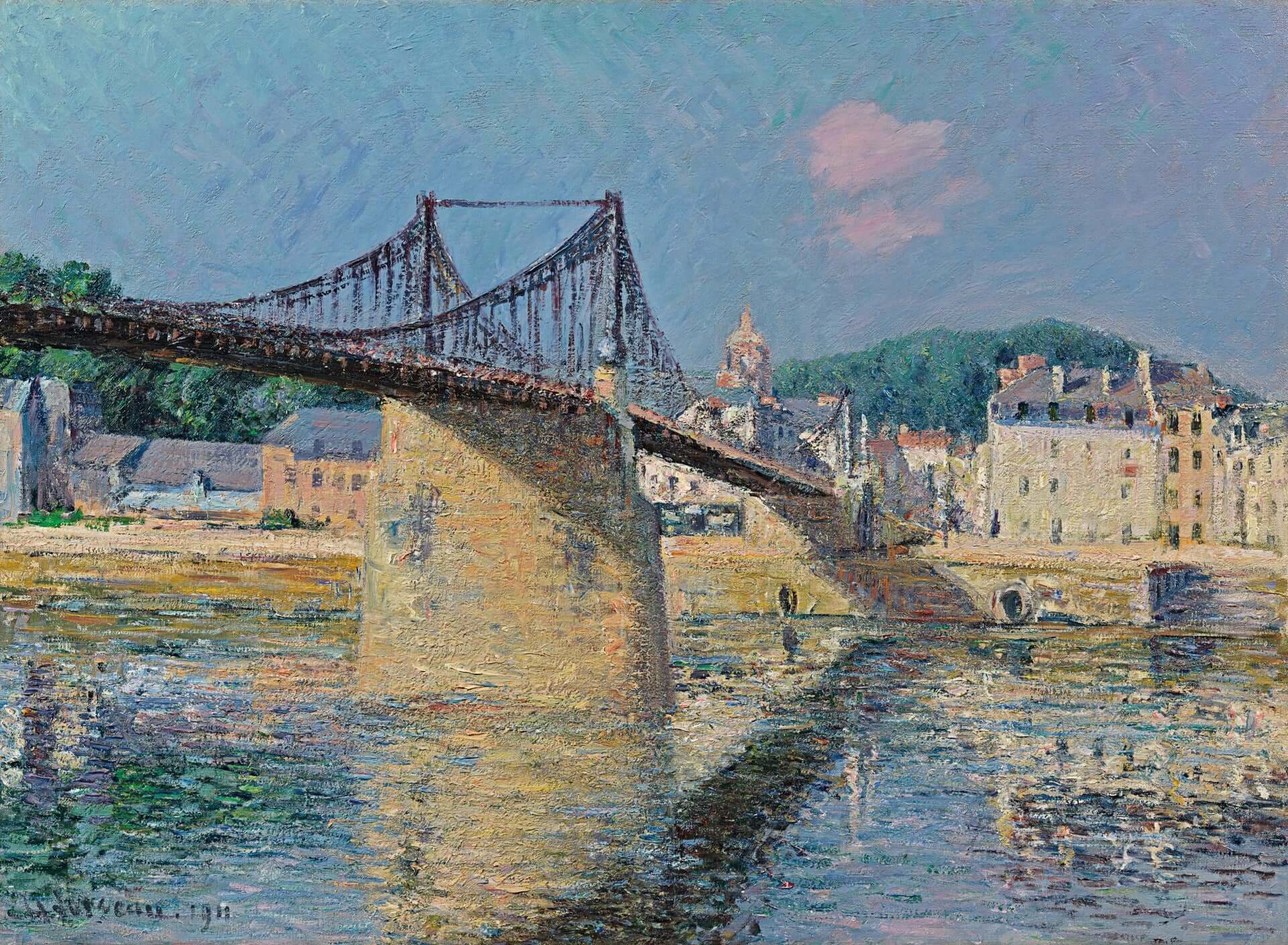 Gustave Loiseau - Elbeuf Asma Köprüsü - Güneş