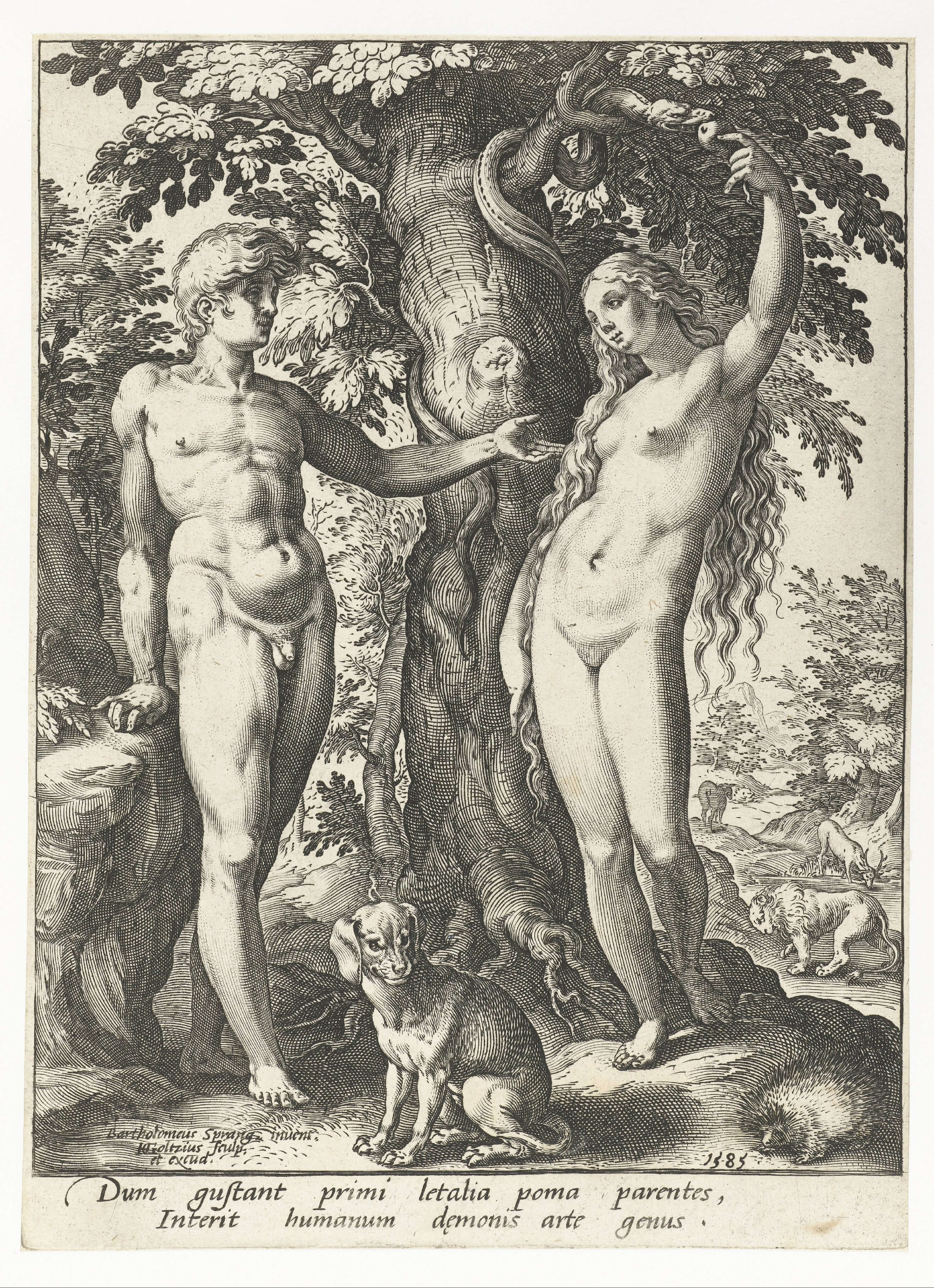 Hendrick Goltzius - Âdem Havva Ve Yılan