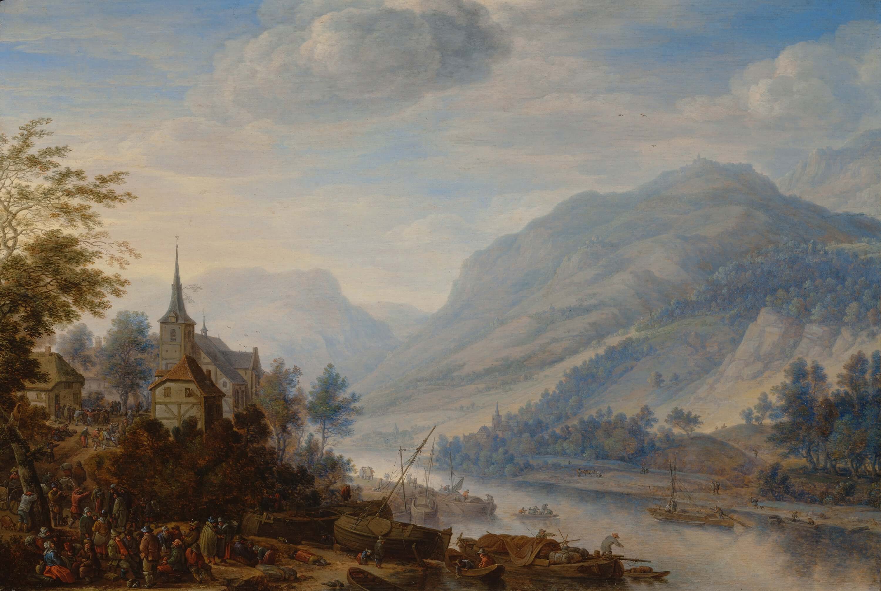 Herman Saftleven - Reineck’Te Ren Nehri Görünümü