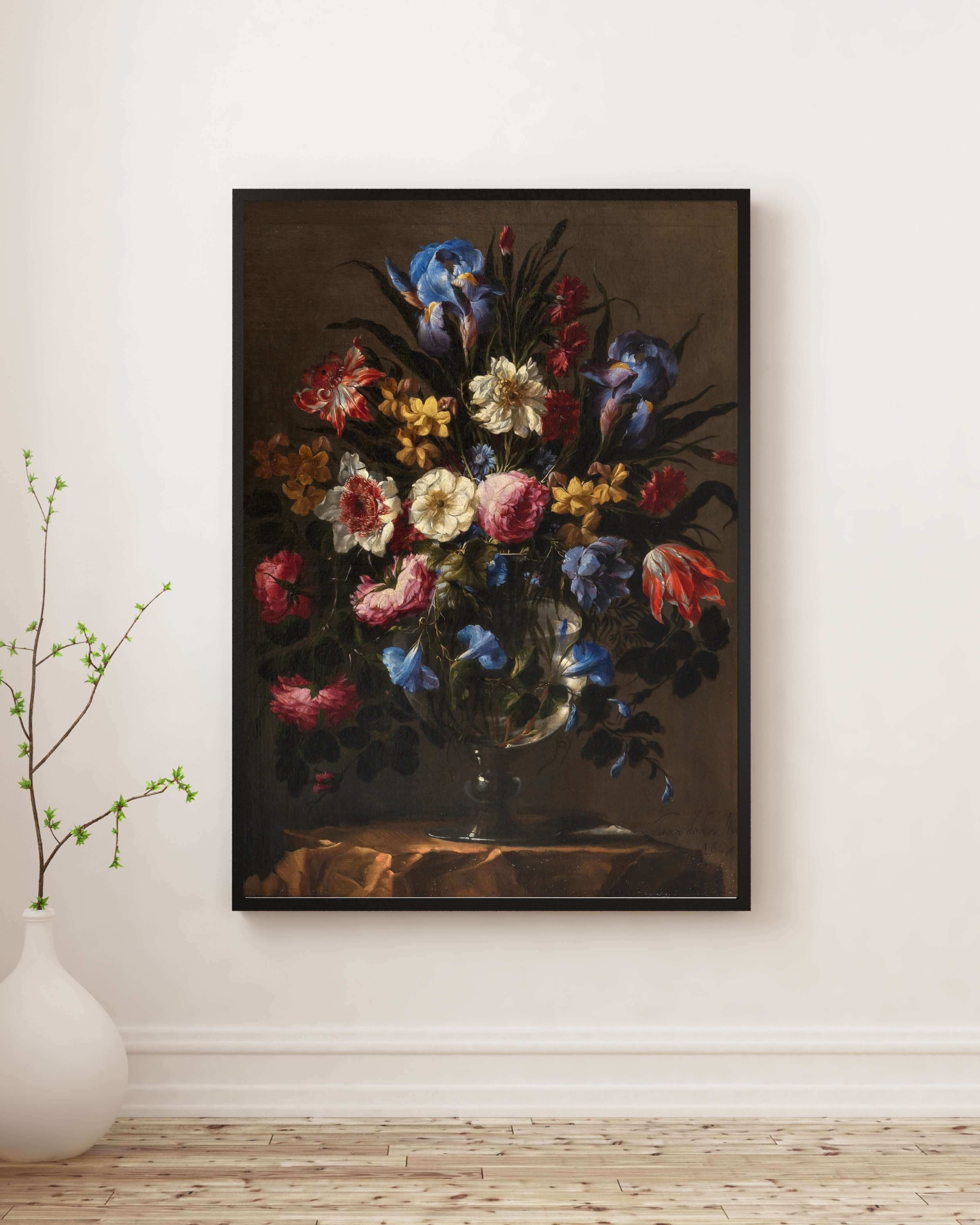 Jan Davidsz. De Heem - Cam Vazoda Çiçekler Ii
