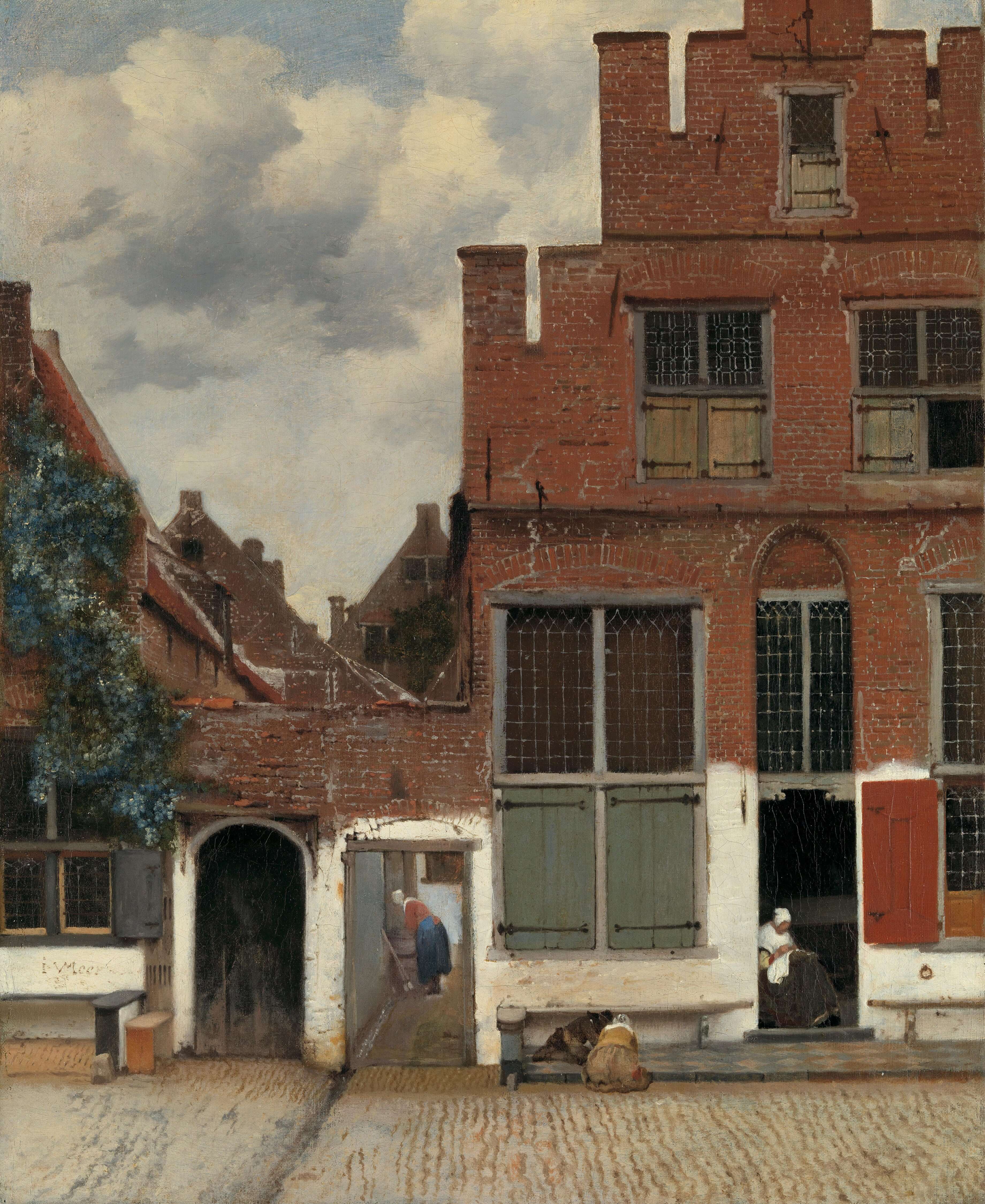 Johannes Vermeer - Delft'Teki Küçük Sokak Olarak Bilinen Evlerin Görünümü