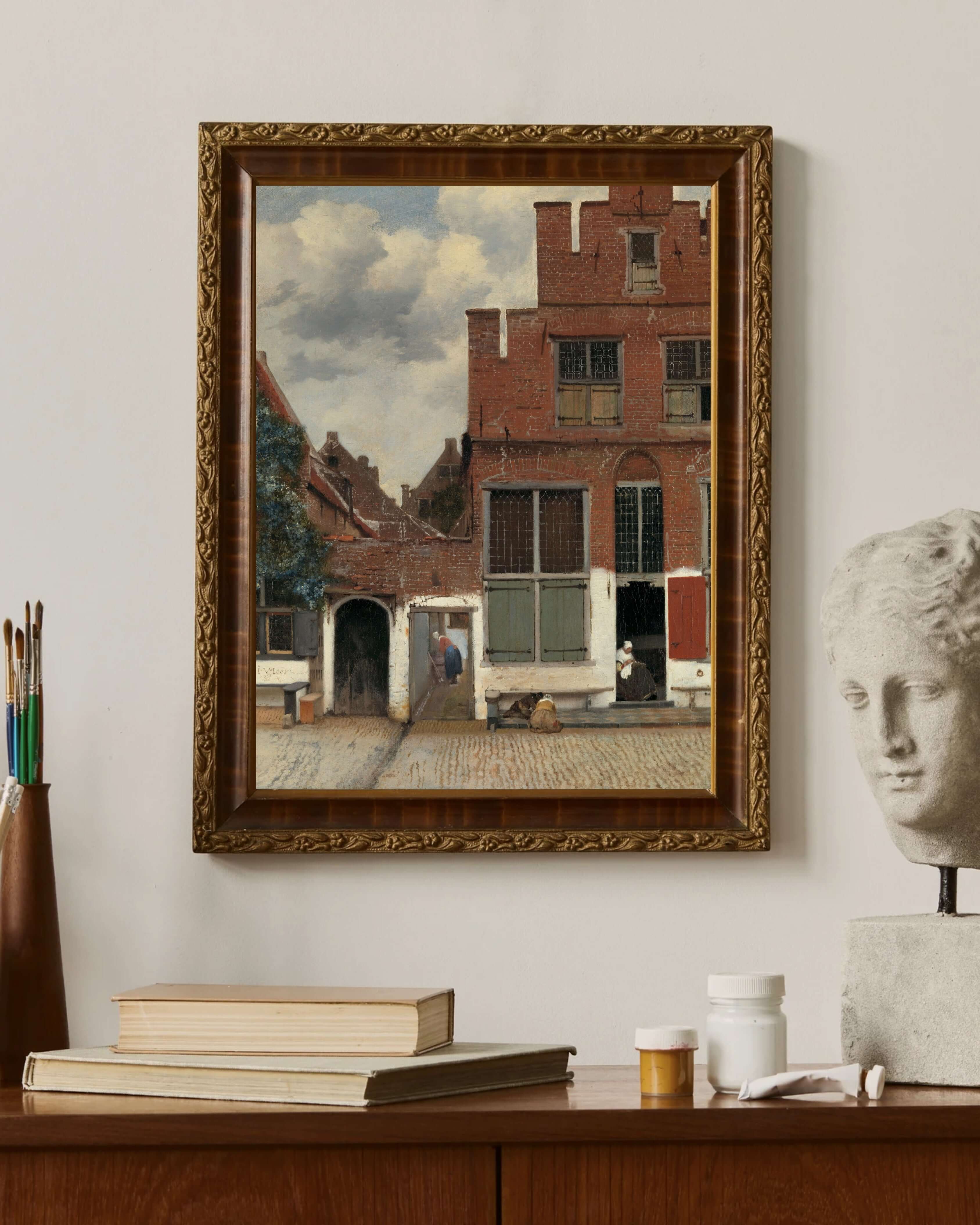 Johannes Vermeer - Delft'Teki Küçük Sokak Olarak Bilinen Evlerin Görünümü