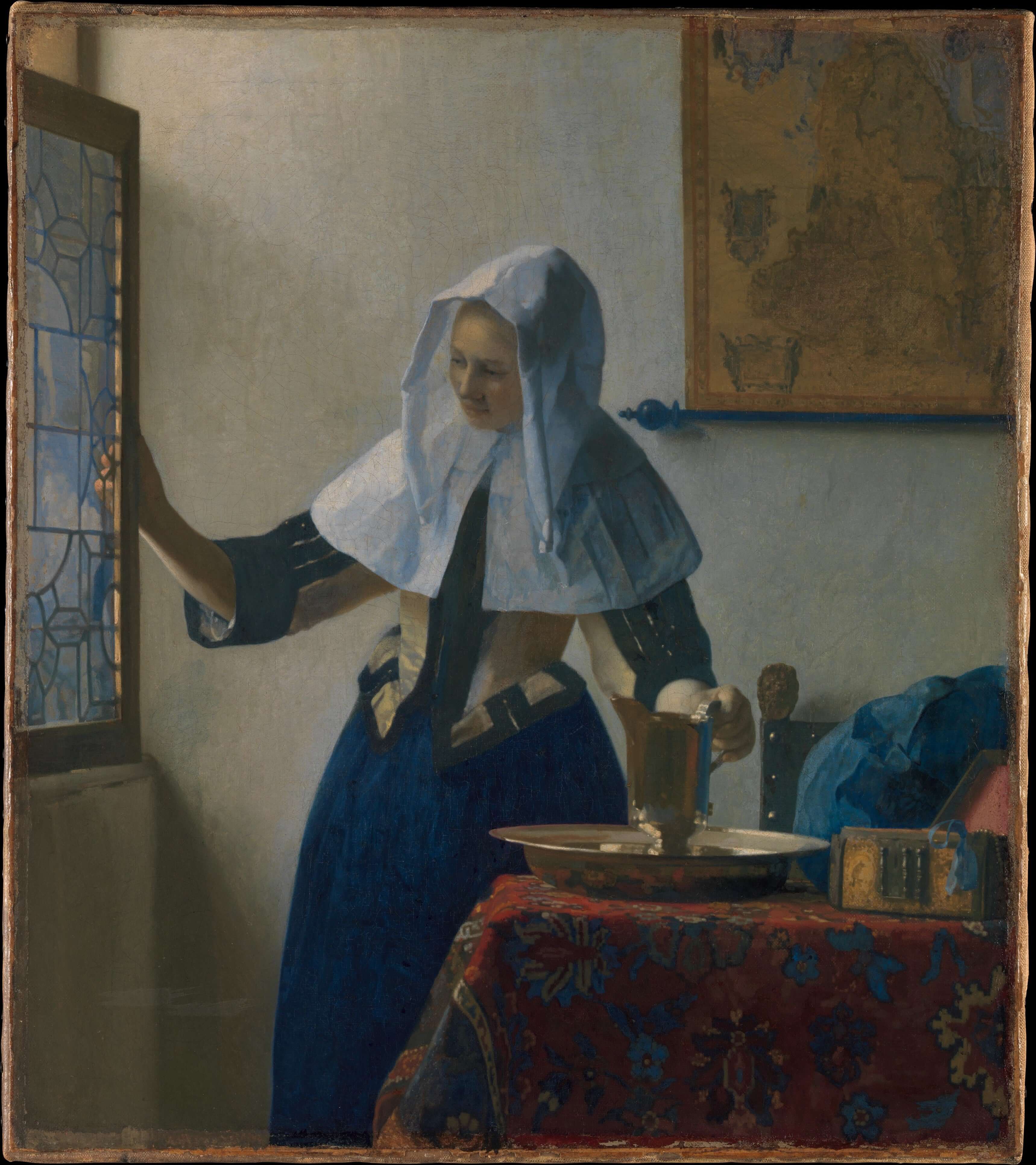 Johannes Vermeer - Sürahi Tutan Genç Kadın