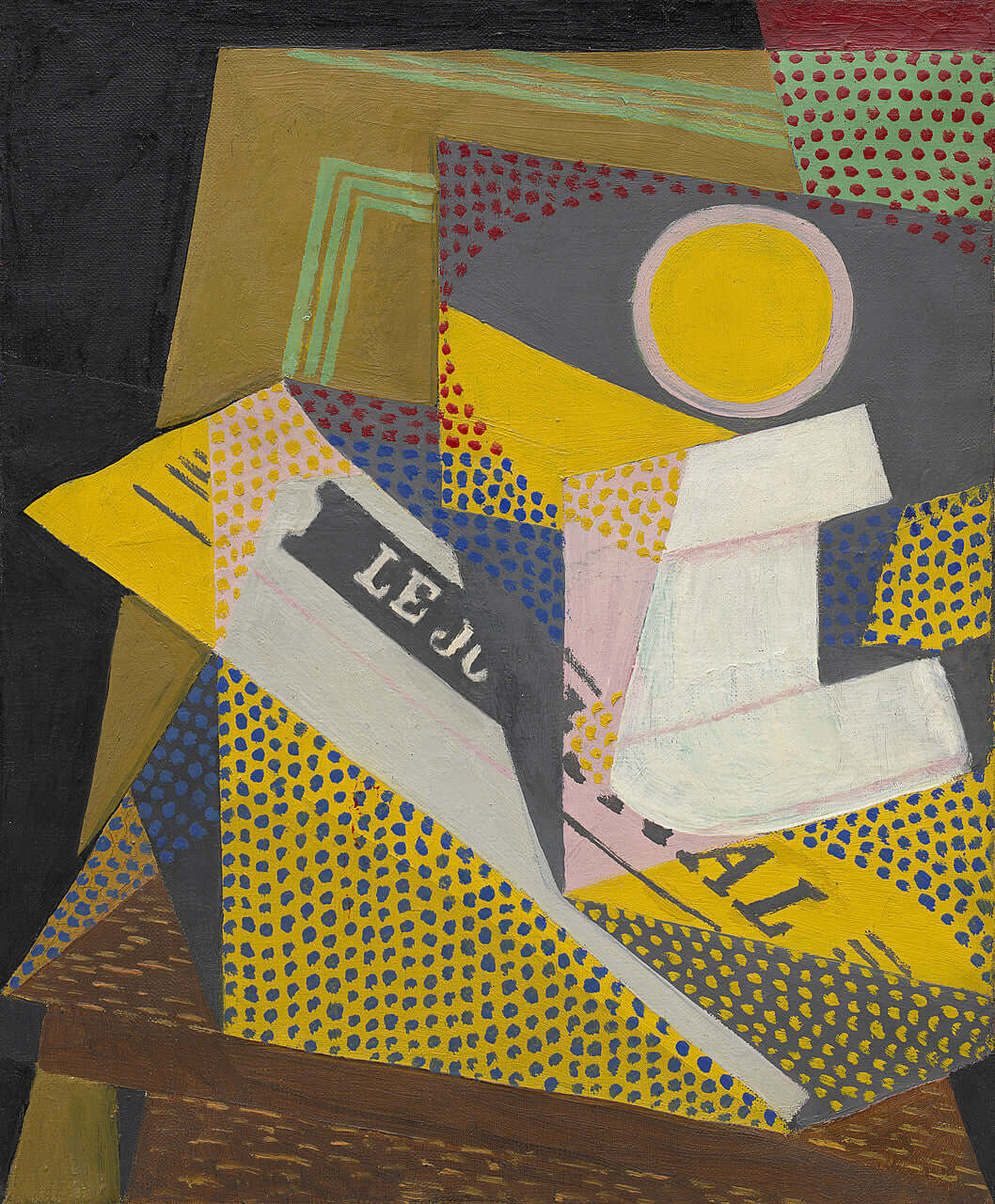 Juan Gris - Gazete Ve Meyve Tabağı
