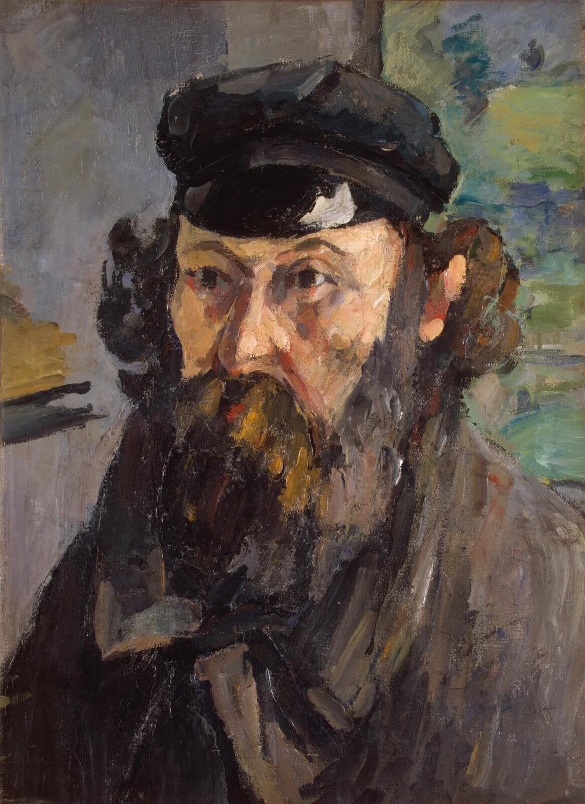 Paul Cézanne - Kasketli Otoportre