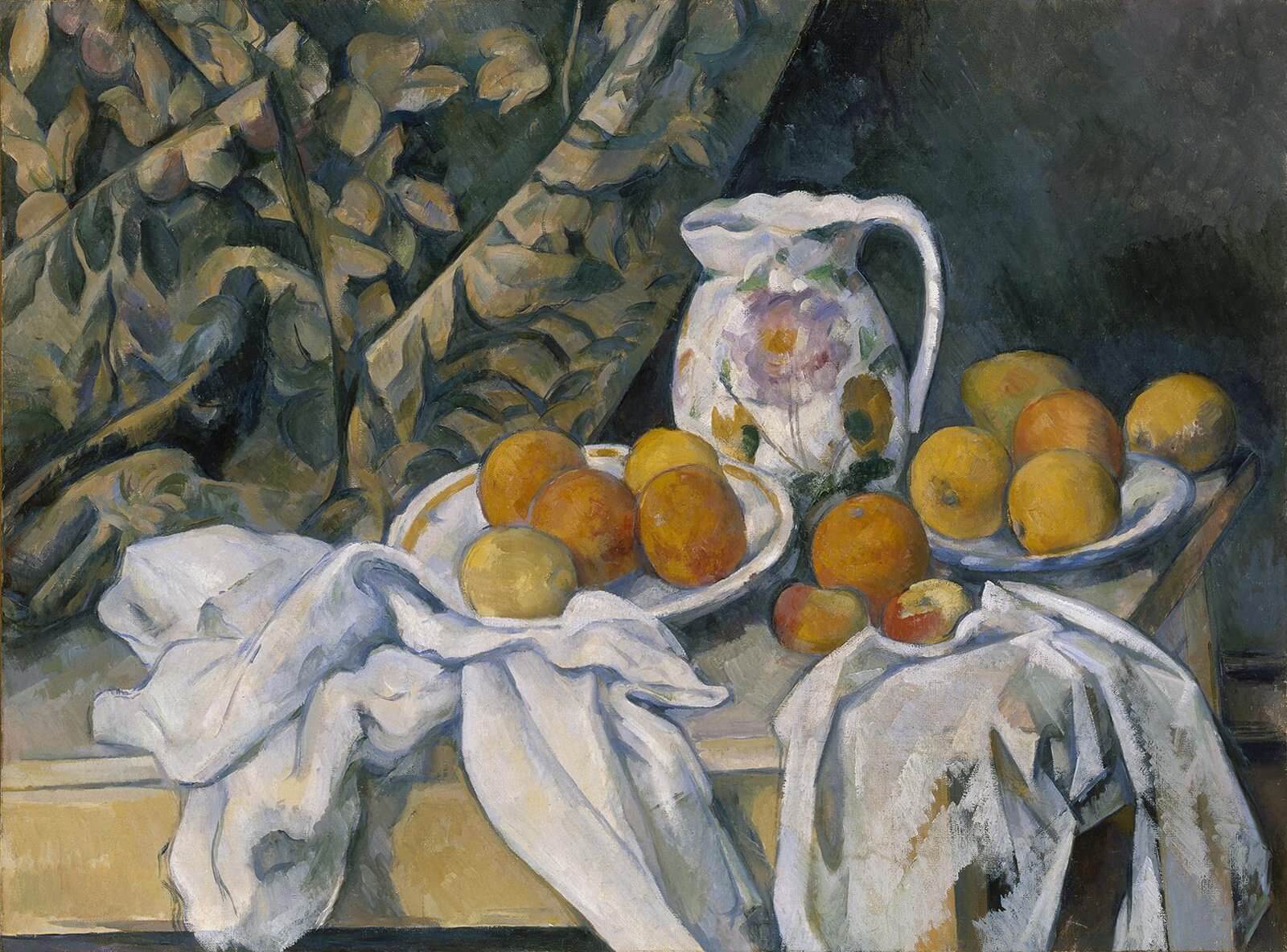 Paul Cézanne - Perdeli Natürmort