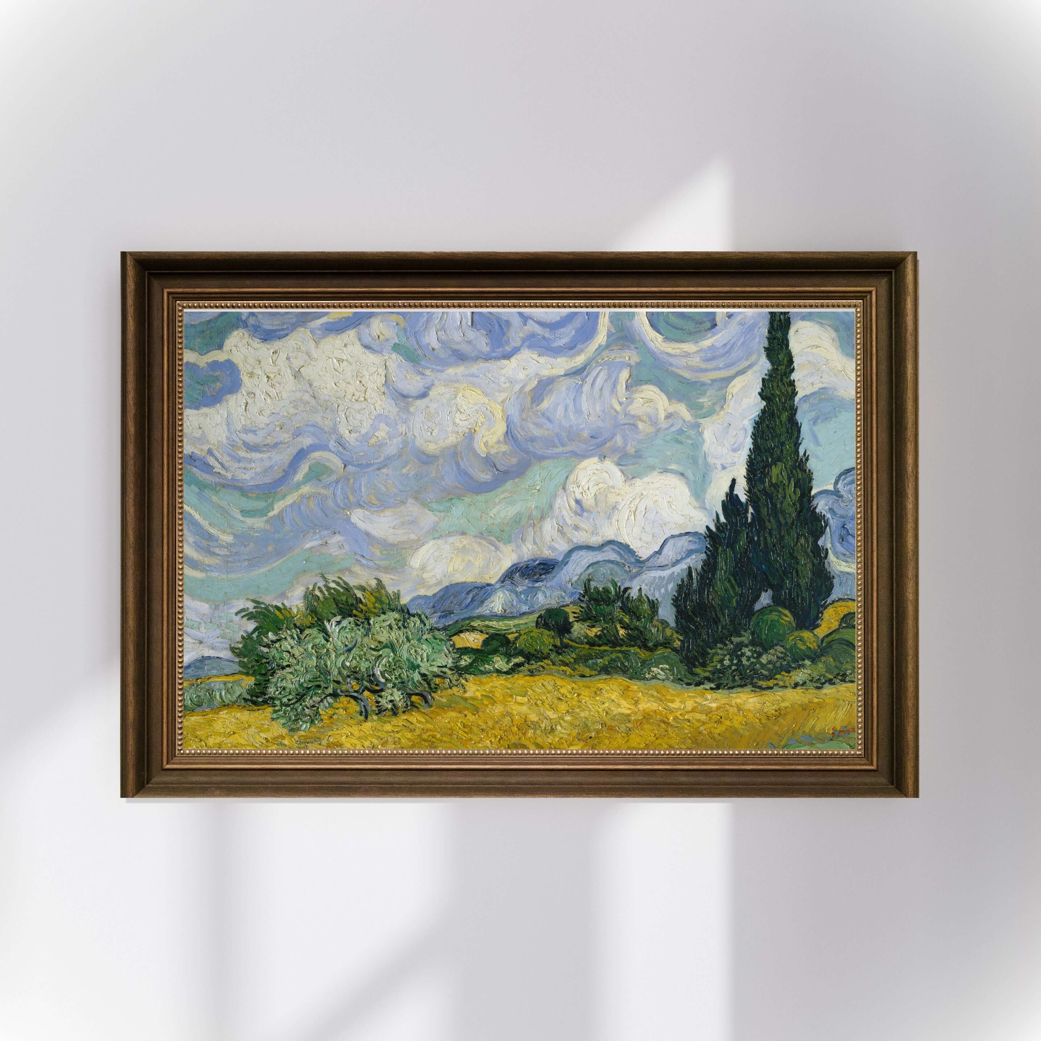 Vincent Van Gogh - Selvi Ağaçlı Buğday Tarlası