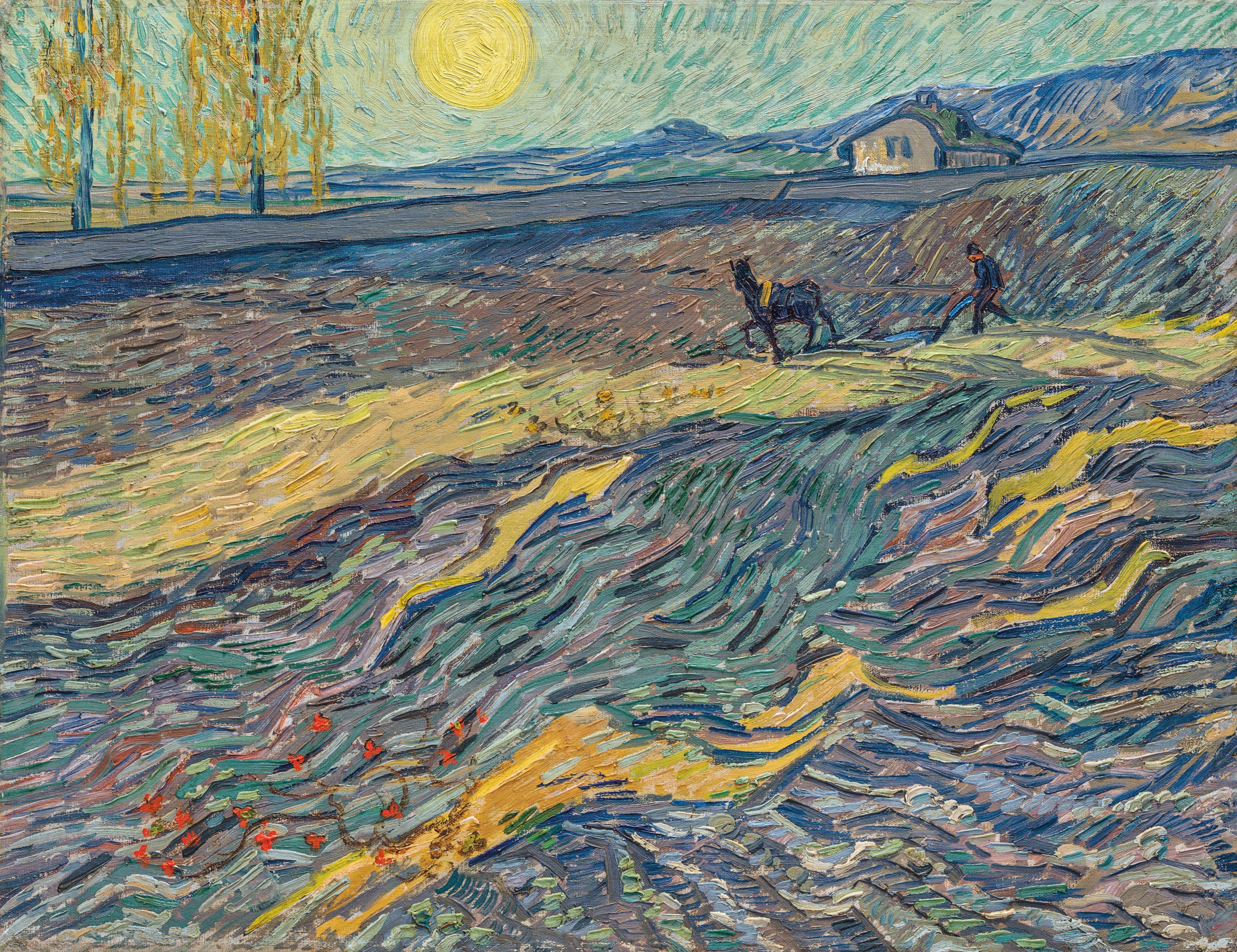 Vincent Van Gogh - Tarlada Çift Süren Köylü