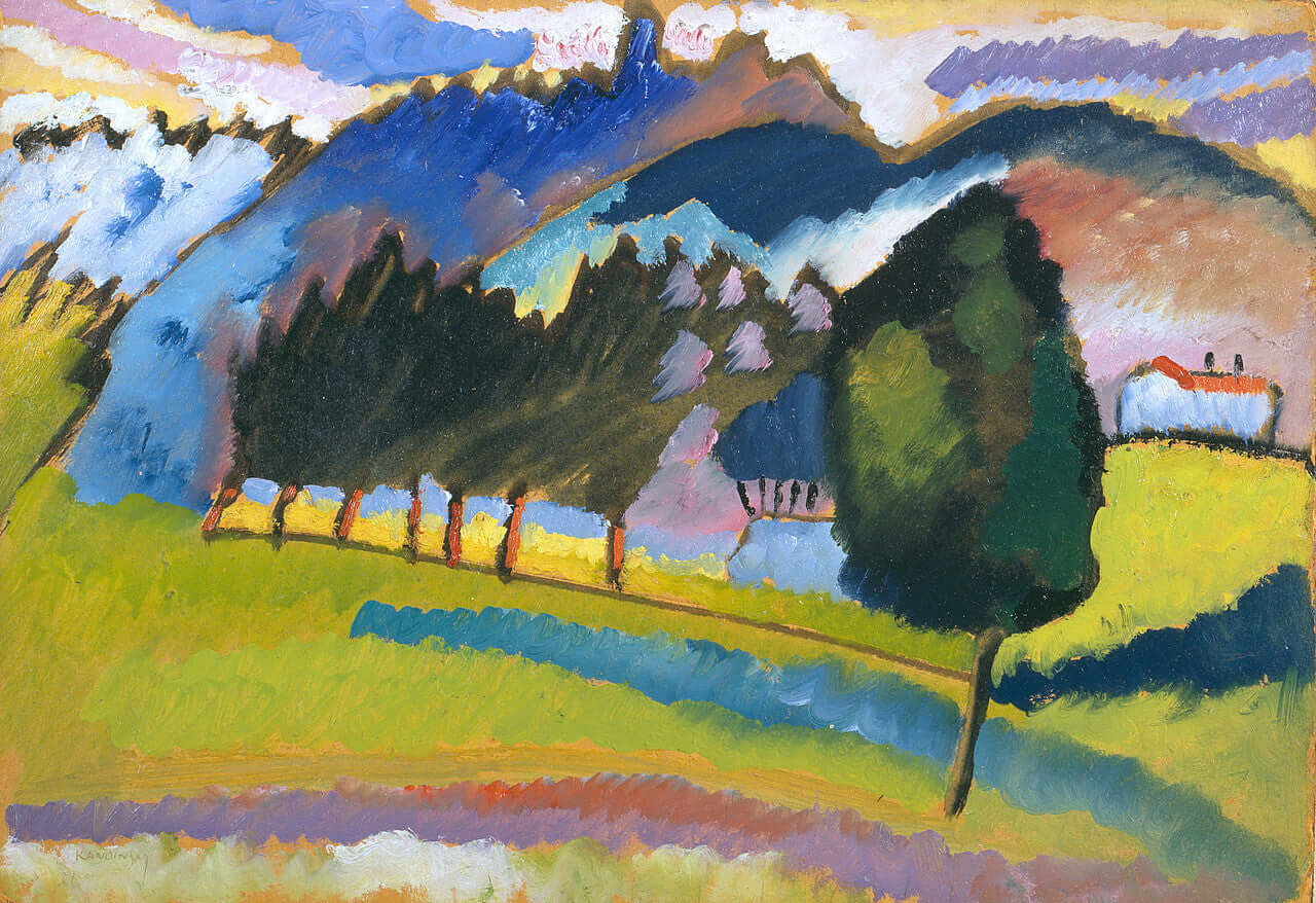 Wassily Kandinsky - Dalgalı Tepelerle Manzara