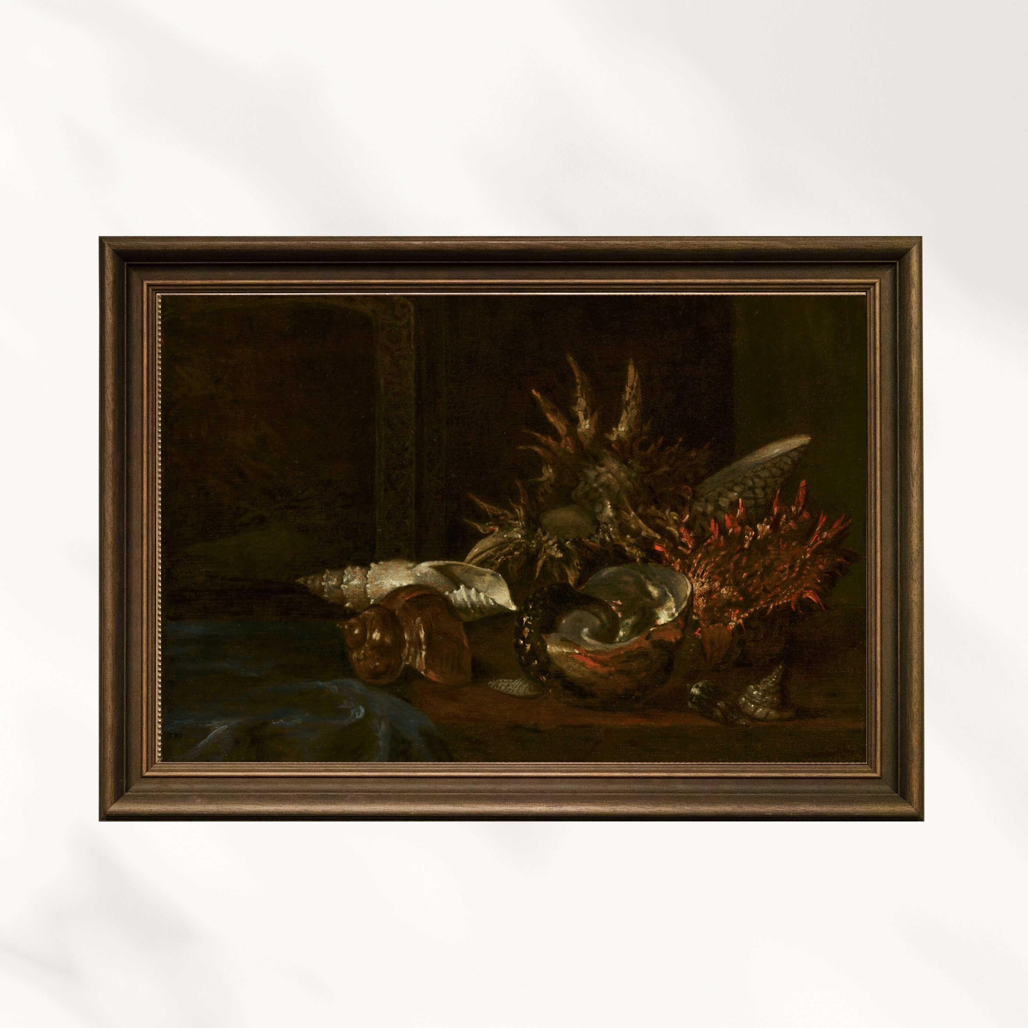 Willem Kalf - Deniz Kabukları Ile Natürmort