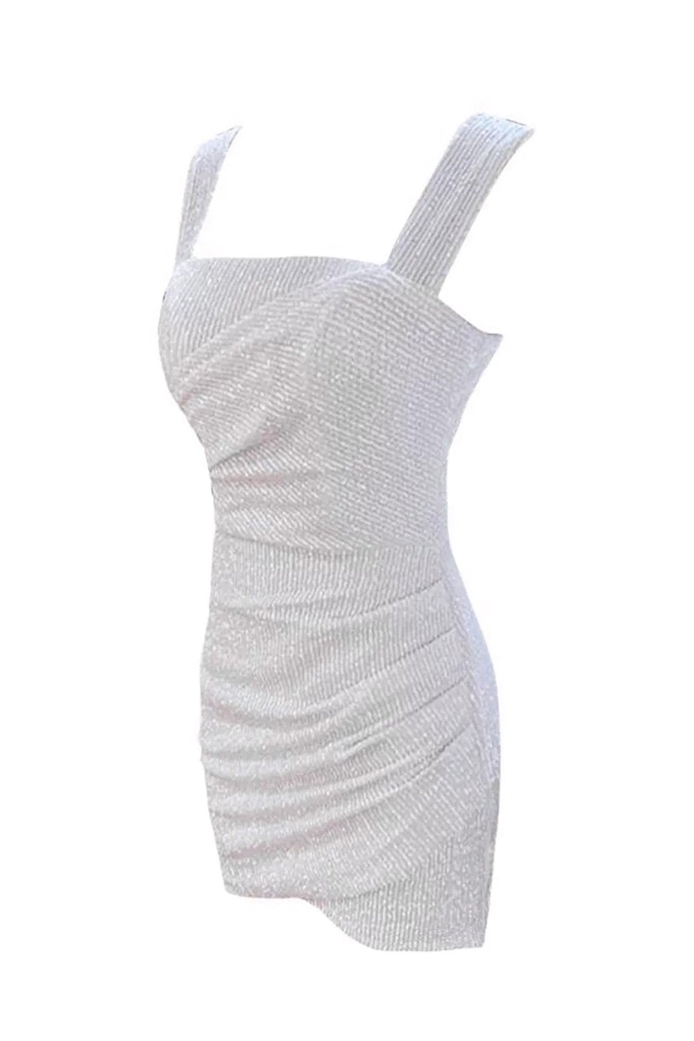 Gira Official-Beyaz Payetli Korsajlı Elbise-Elbise-3-Milagron.com