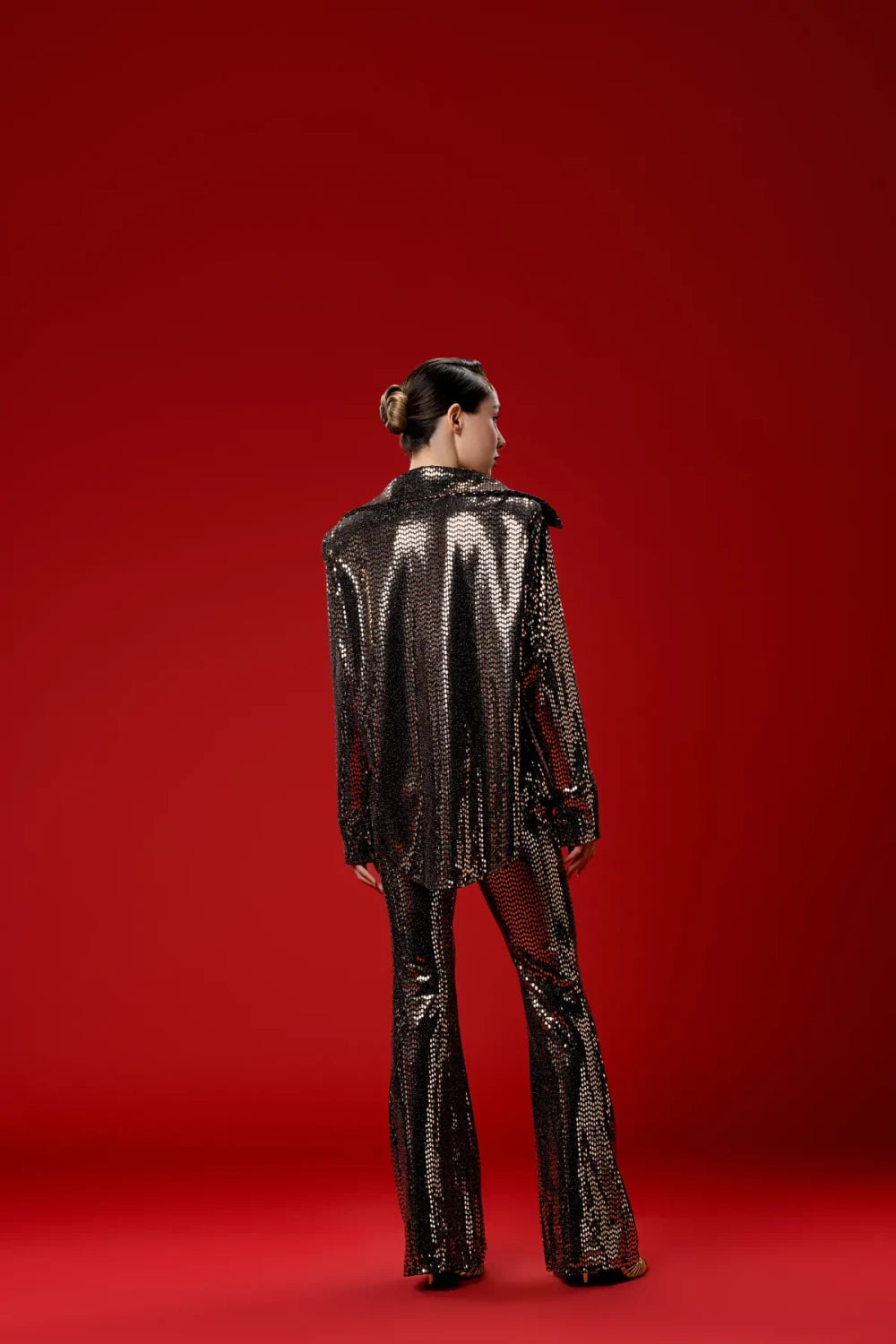 Gira Official-Gold Pullu Gömlek Pantolon Takım-Alt - Üst Takım-2-Milagron.com