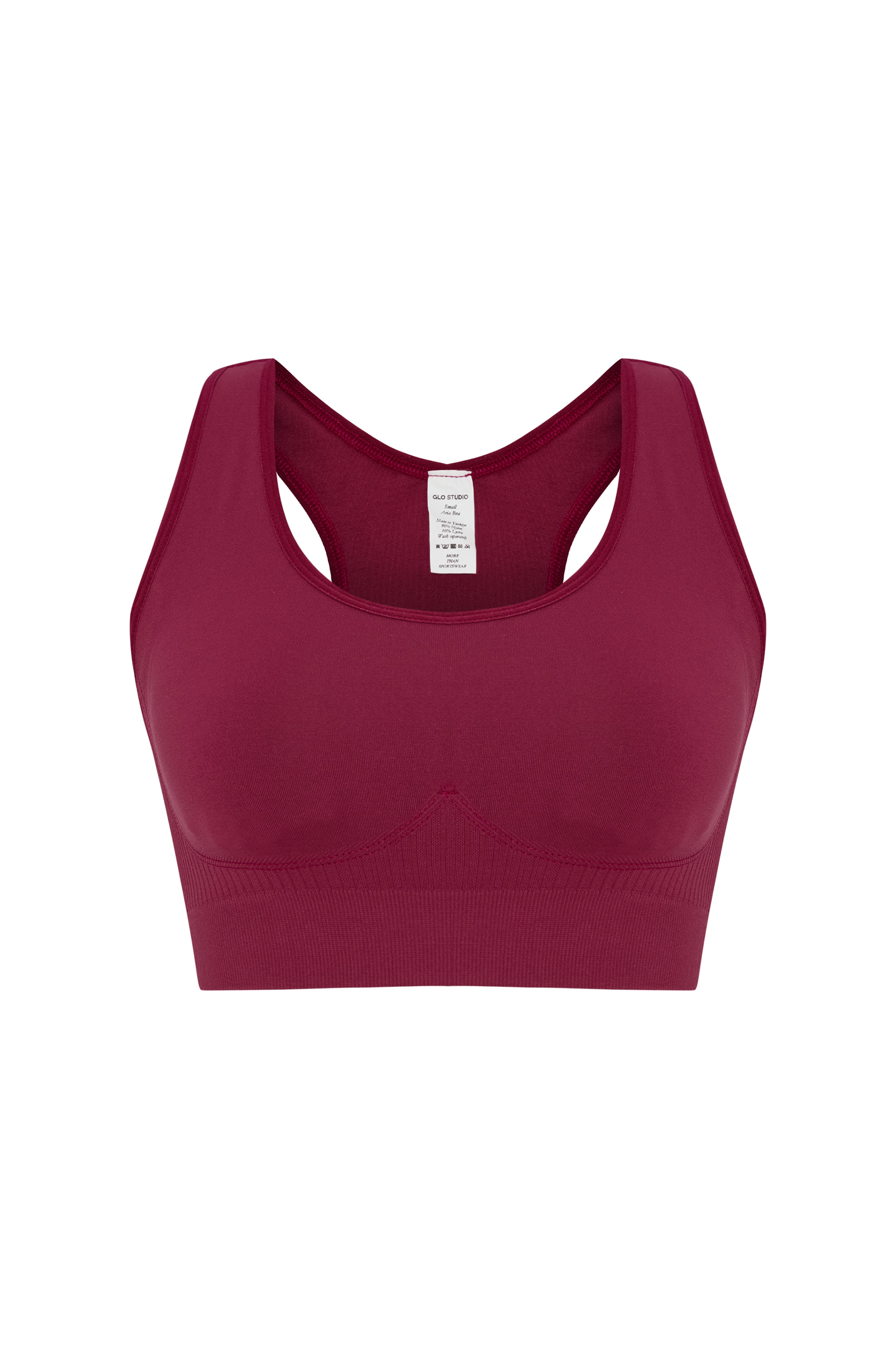 Glo Studio-Aria Seamless Bra Bordeaux-Bralet-1-Milagron.com