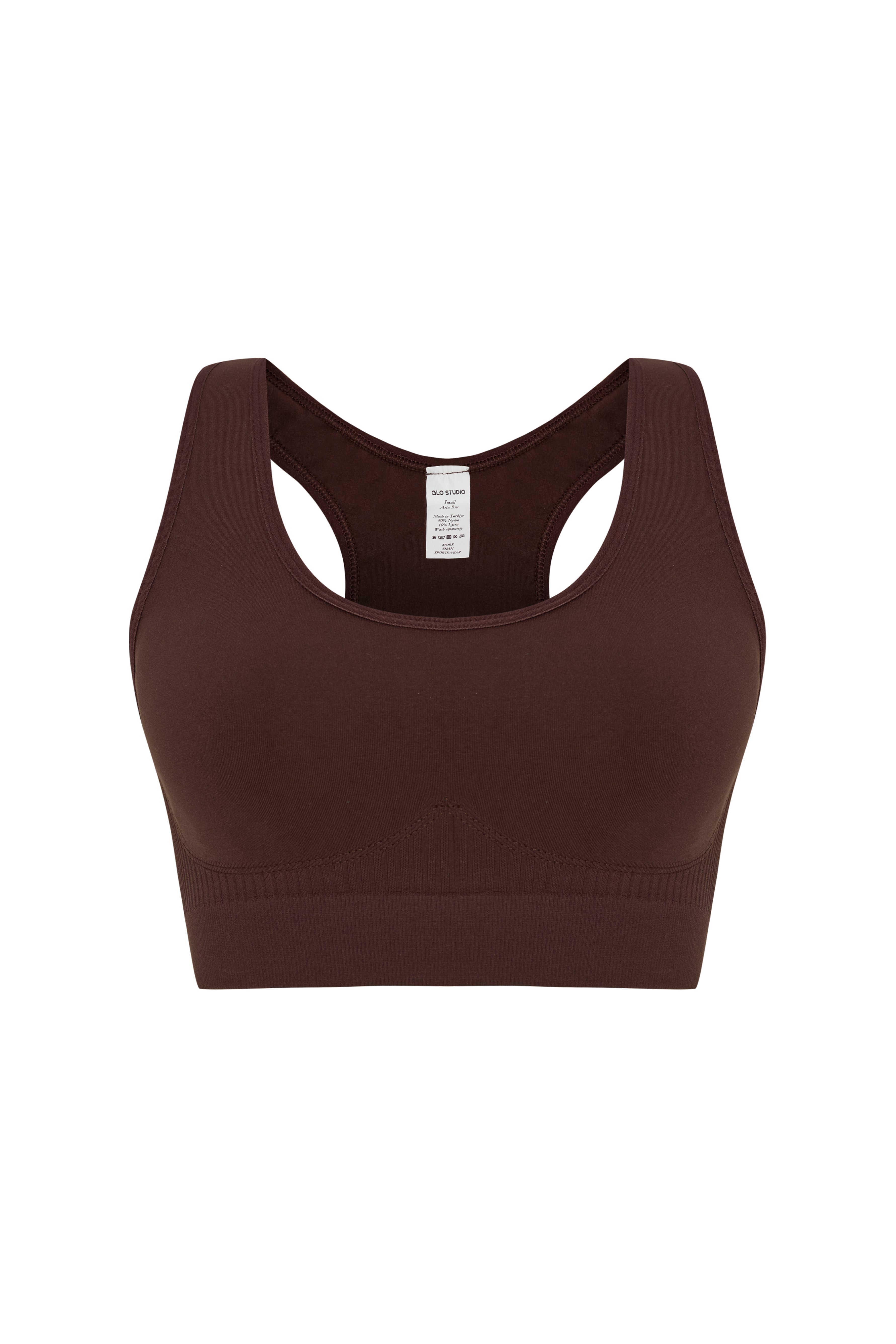 Glo Studio-Aria Seamless Bra Mocha-Bralet-1-Milagron.com