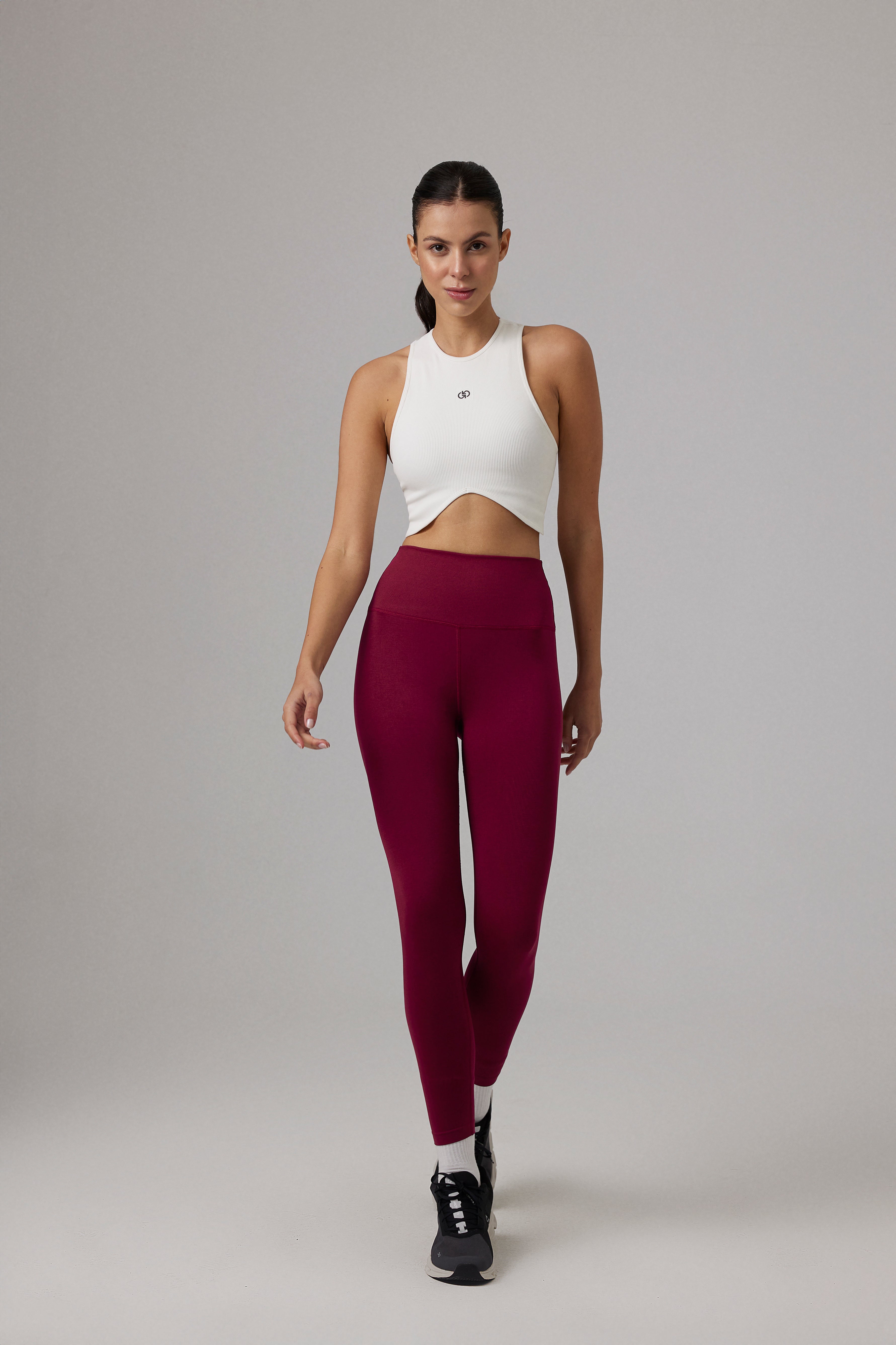 Glo Studio-Athena Seamless Legging Bordeaux-Tayt-1-Milagron.com