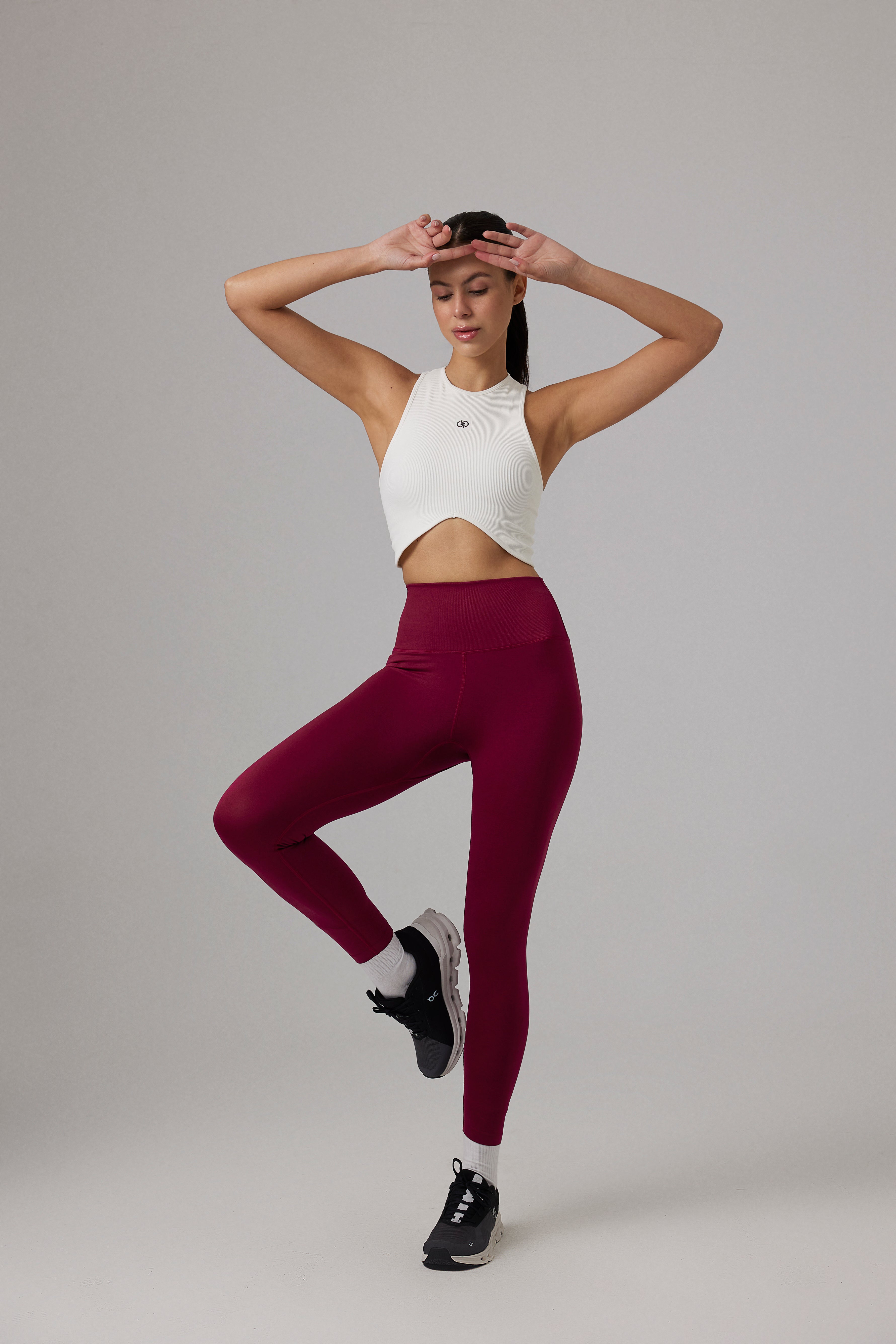 Glo Studio-Athena Seamless Legging Bordeaux-Tayt-2-Milagron.com