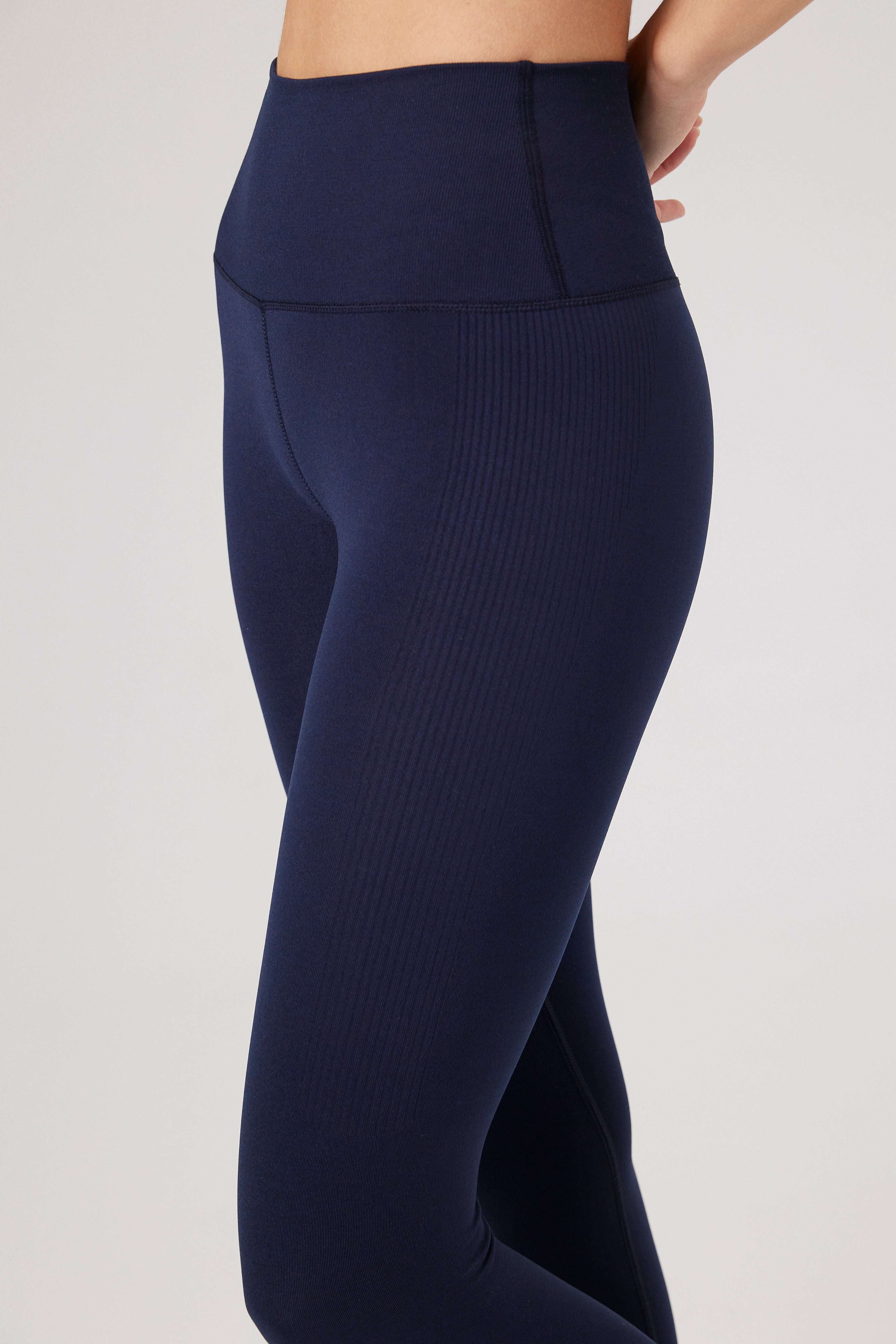 Glo Studio-Reina Seamless Legging Night Blue | Kadın Spor Ve Yoga Taytı-Tayt-5-Milagron.com