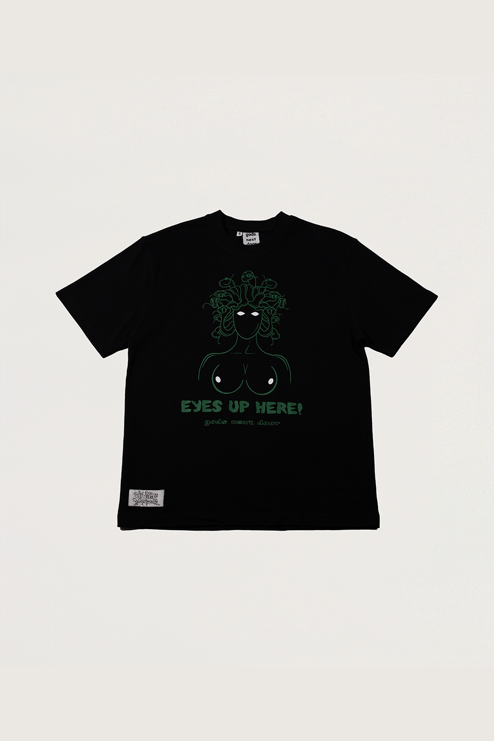 Gods Next Door-Eyes Up Here!-T-Shirts-1-Milagron.com