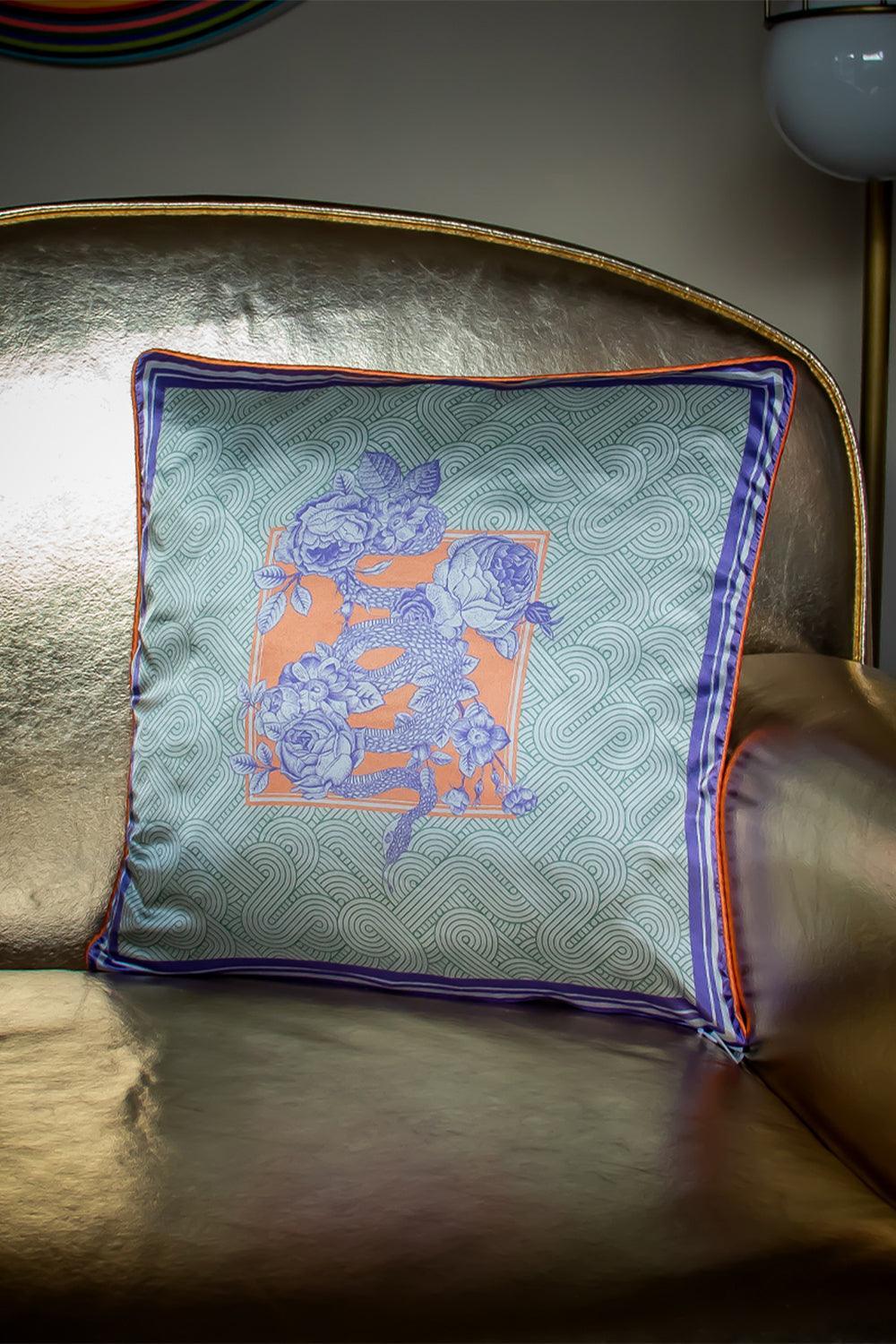 Gorgo Iruka-Kaz Tüyü Kırlent Turuncu Oblik-Kırlent-2-Milagron.com