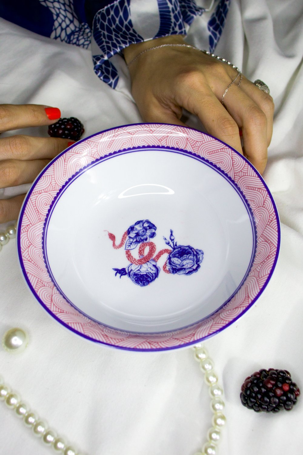 Gorgo Iruka-Porselen Kase 16 Cm Rose Of Medusa-Tabak & Kase-2-Milagron.com