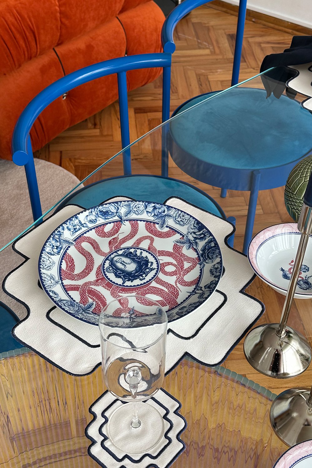 Gorgo Iruka-Porselen Tabak 28 Cm Rose Of Medusa-Tabak & Kase-3-Milagron.com