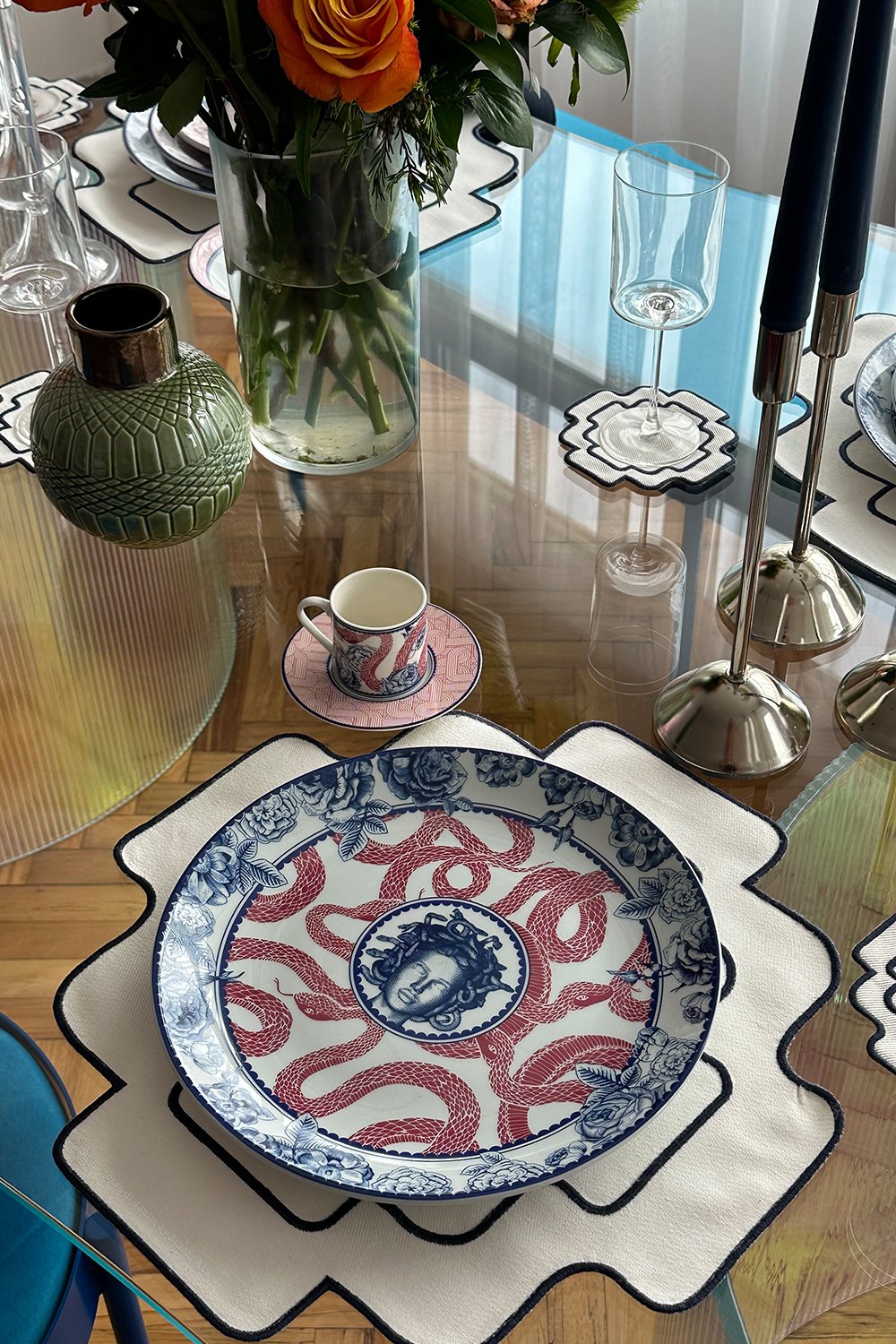 Gorgo Iruka-Porselen Tabak 28 Cm Rose Of Medusa-Tabak & Kase-4-Milagron.com