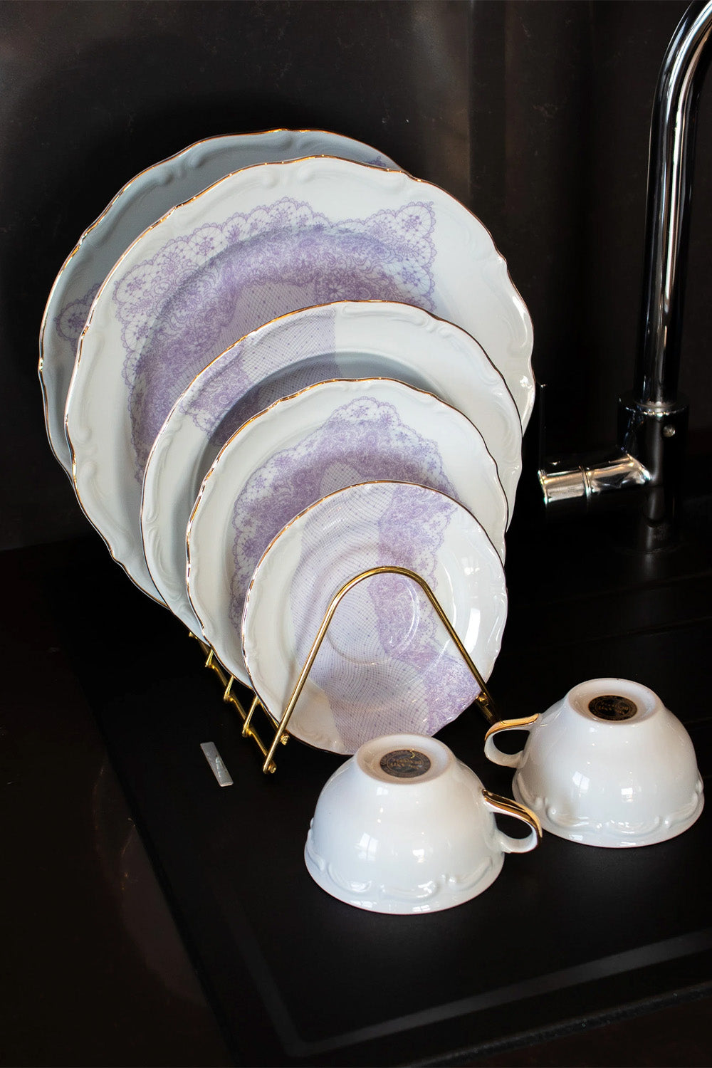 Volante Dentelle 27 Cm Porselen Tabak - 2