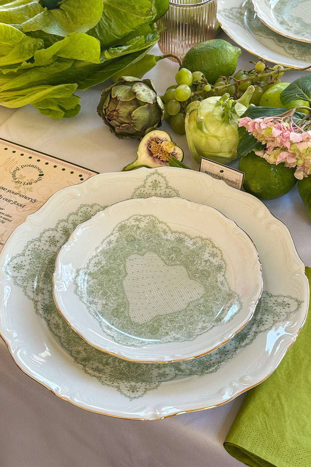 Volante Dentelle 27 Cm Porselen Tabak - 2