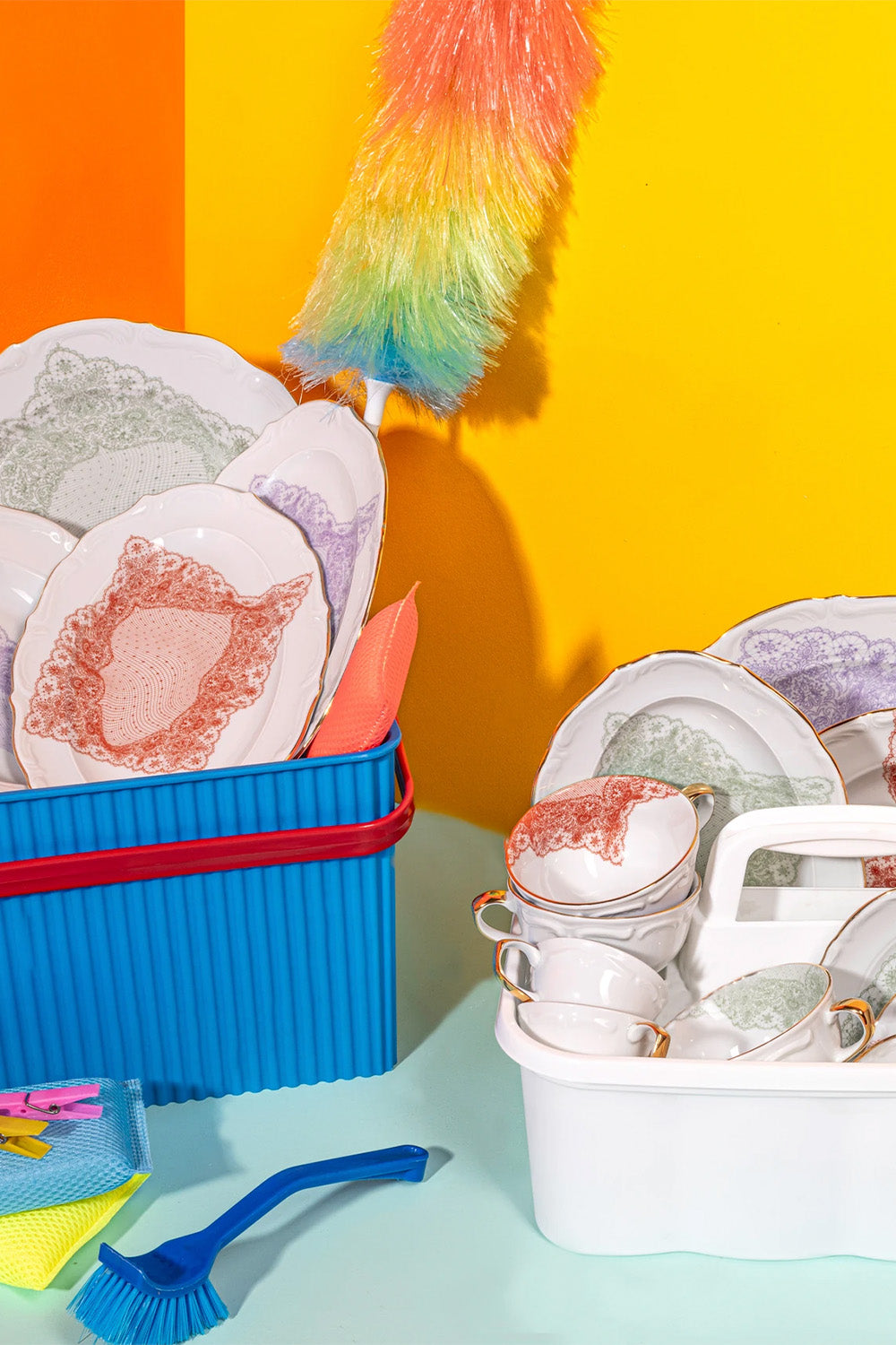 Volante Dentelle 27 Cm Porselen Tabak - 3